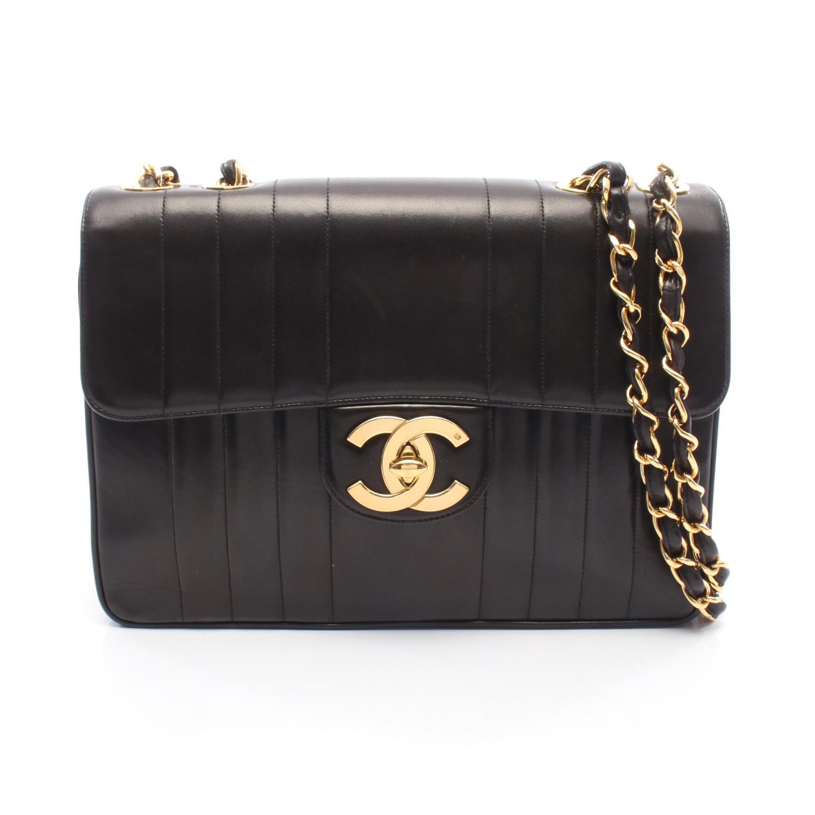 ≪15%OFFクーポン 7/19 20時~7/26 9:59≫シャネル CHANEL マドモアゼル デカココマーク シングルフラップ ショルダーバッグ バッグ ラムスキン(羊革) レディース ブラック系 【中古】|Mike Museum