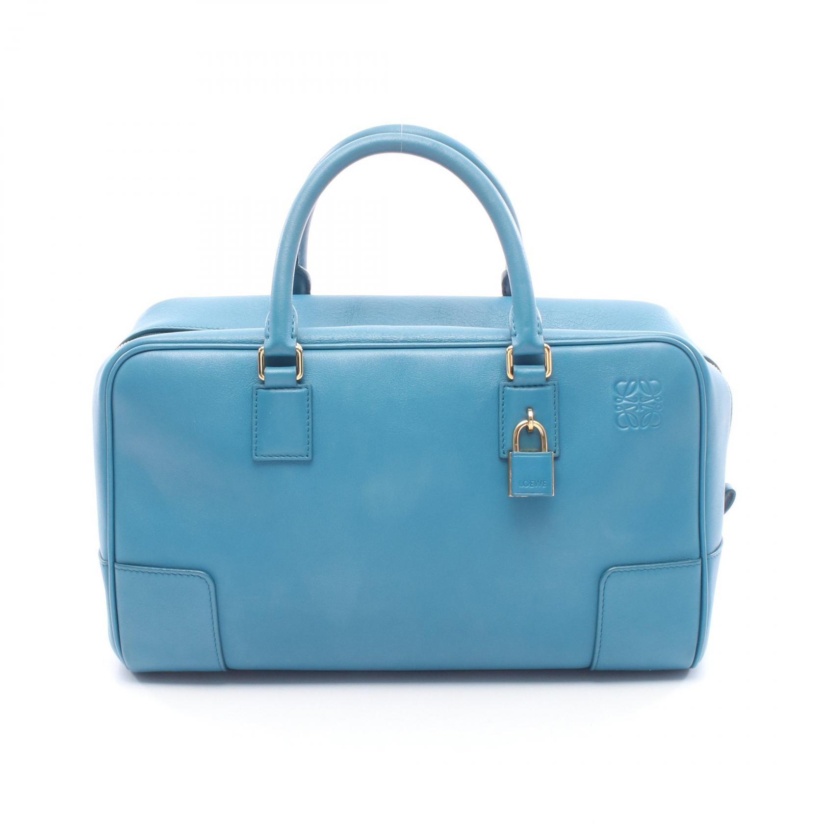 【SALE／1万円OFFクーポン】ロエベ LOEWE アマソナ28 ハンドバッグ バッグ レザー レディース グリーン系 A039N08X01 【中古】