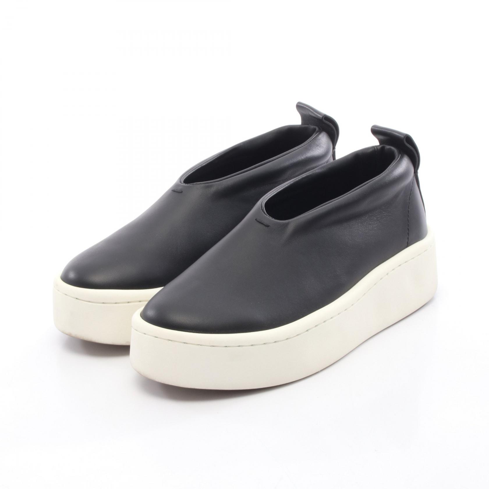 ≪2千円OFFクーポン 7/19 20時~7/26 9:59≫ジルサンダー JIL SANDER スリッポン 靴 レザー レディース ブラック系 【中古】|Mike Museum