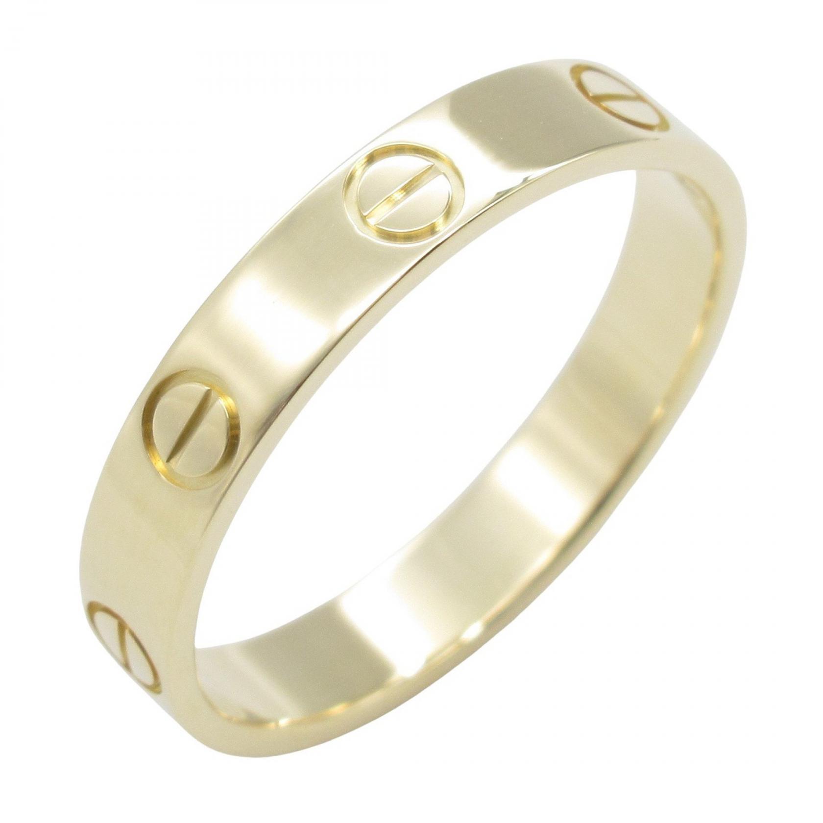 《全品5%クーポン×P5倍》カルティエ CARTIER ミニラブリング リング・指輪 ジュエリー K18（イエローゴールド） メンズ レディース ゴールド系 【中古】
