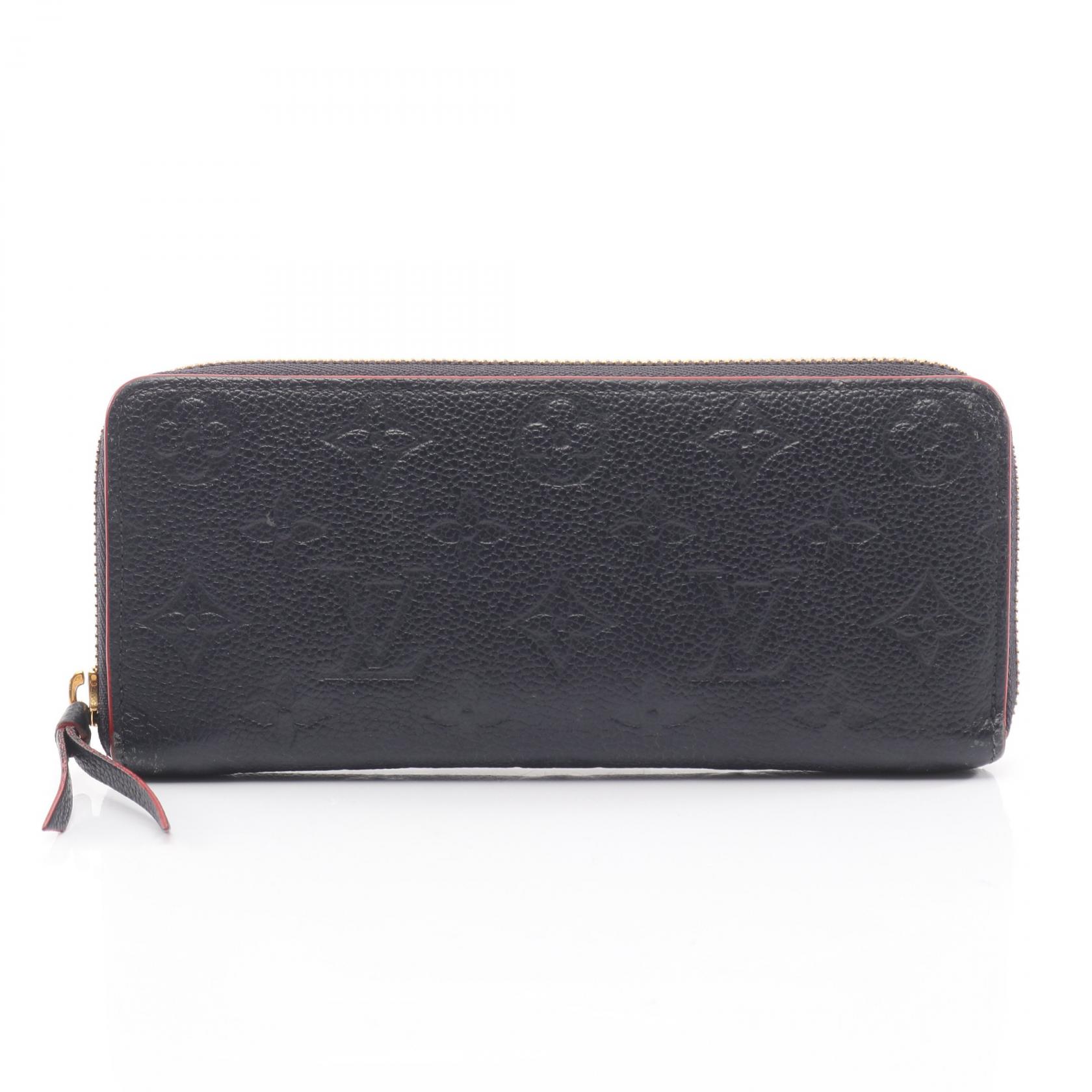 ≪10%OFFクーポン 7/19 20時~7/26 9:59≫ルイ・ヴィトン LOUIS VUITTON ポルトフォイユ クレマンス ラウンド長財布 財布 レザー モノグラム・アンプラント レディース ネイビー系 M69415 【中古】|Mike Museum