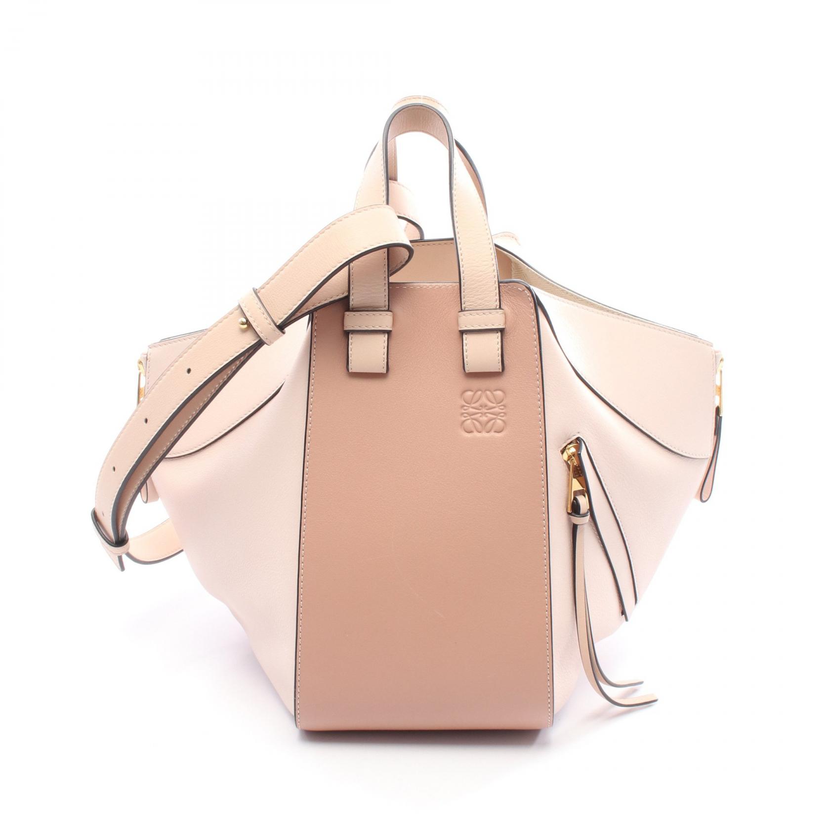 【SALE／1万円OFFクーポン】ロエベ LOEWE HAMMOCK SMALL ハンモック スモール ハンドバッグ バッグ レザー レディース ピンク系 387 30TS35 【中古】