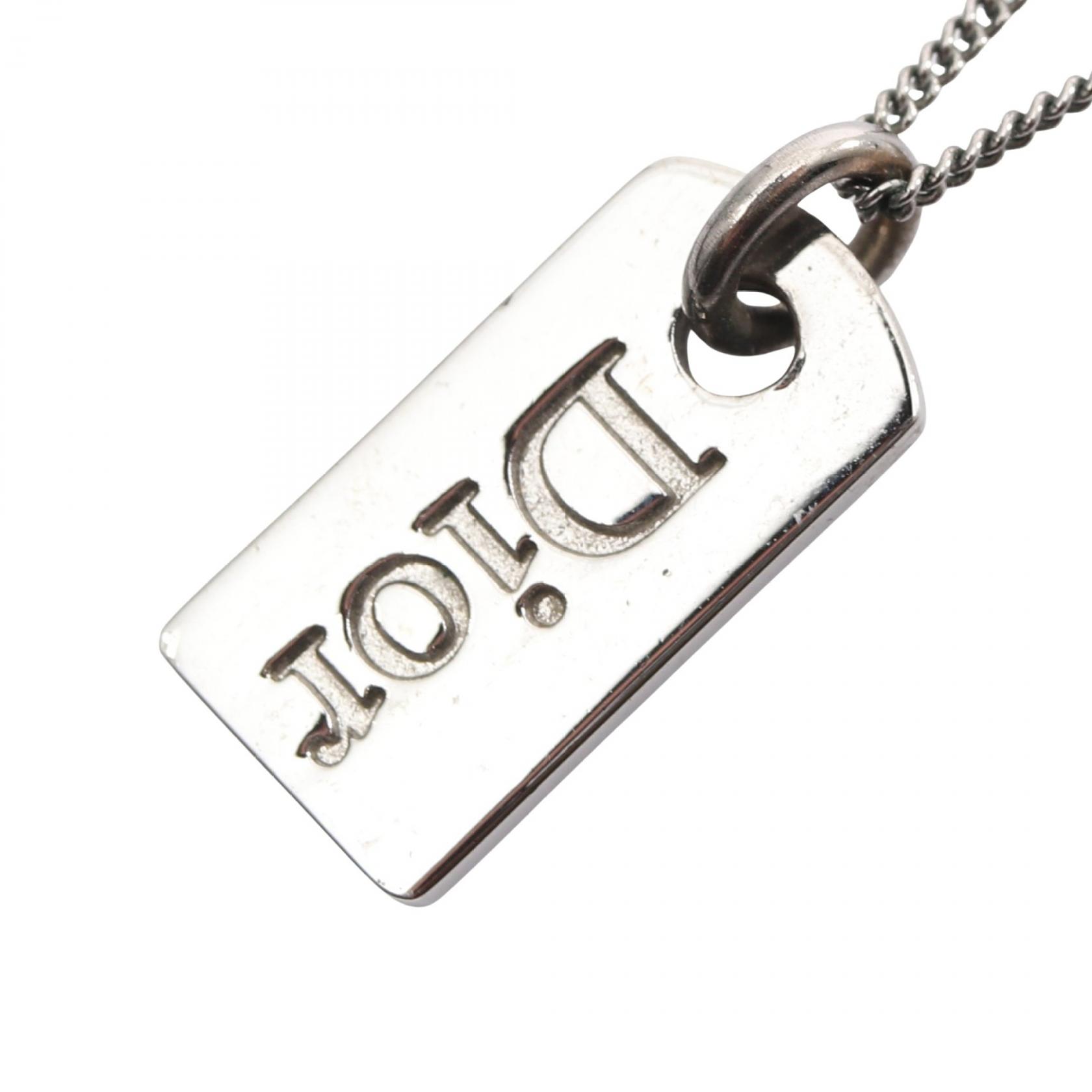 《全品5%クーポン×P5倍》ディオール Dior ネックレス ジュエリー ステンレススチール レディース シルバー系 【中古】 19,320円