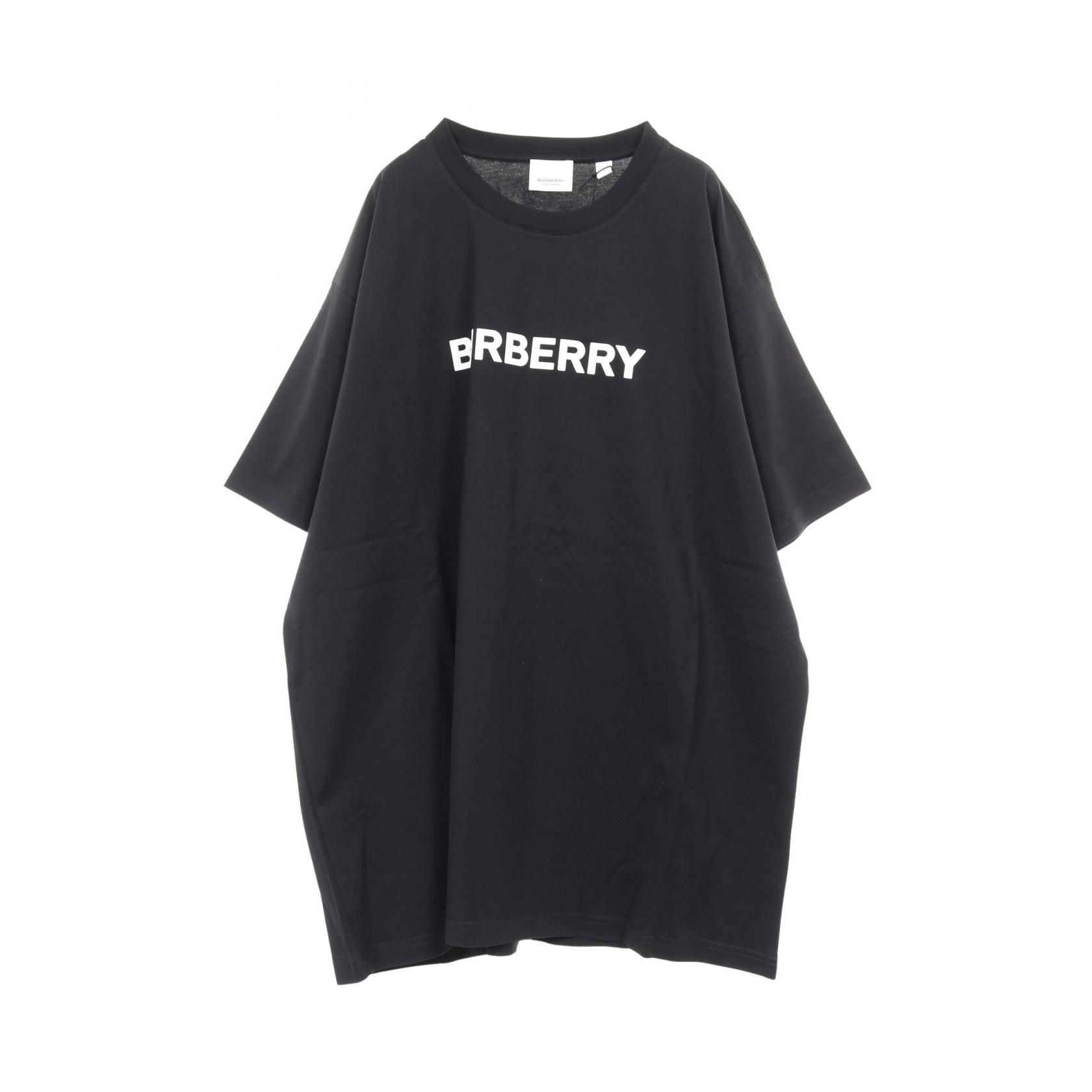 《全品5%クーポン×P5倍》バーバリー BURBERRY ロゴプリント 半袖Tシャツ 衣料品 トップス コットン メンズ ブラック系 8084233L 【新品】
