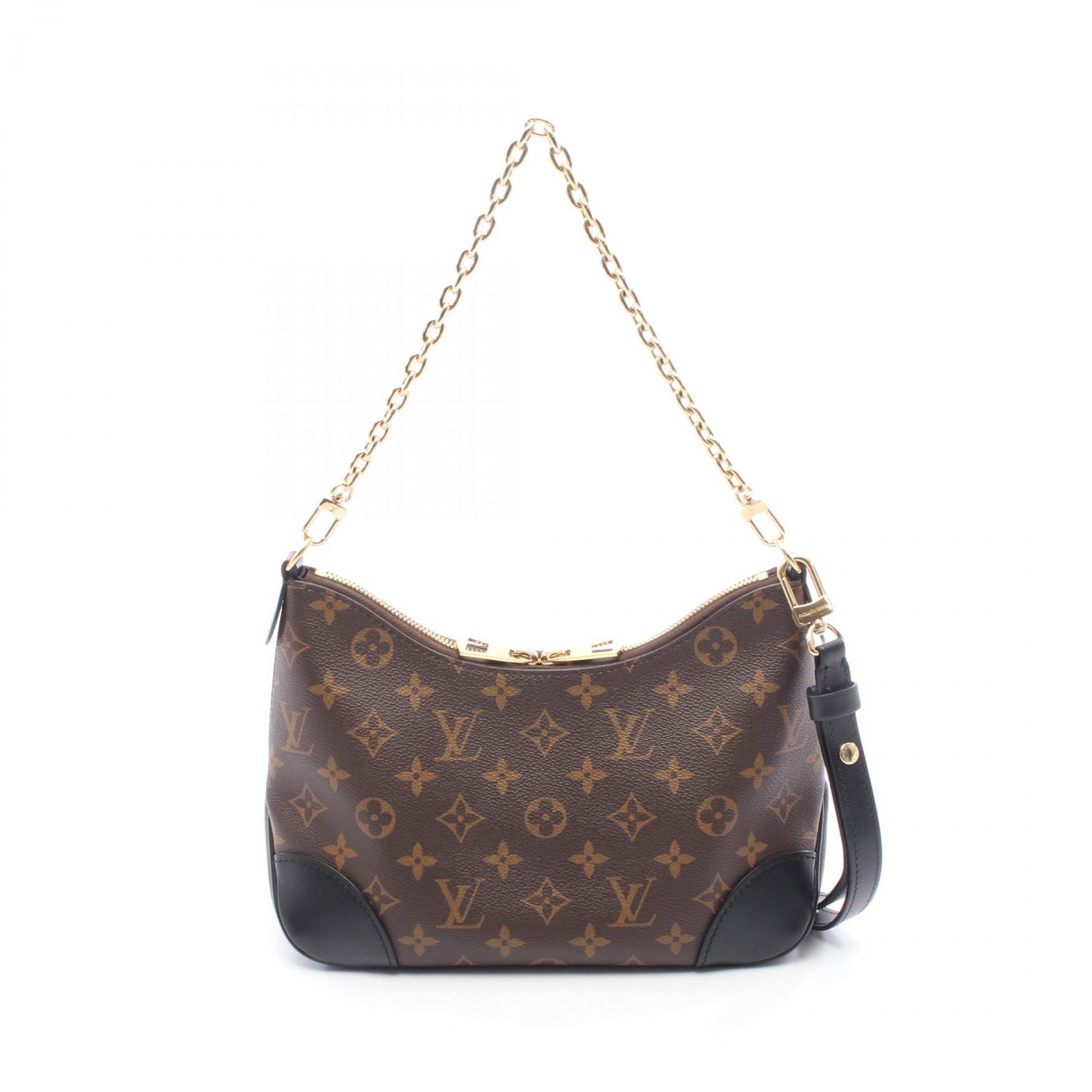 【ポイント5倍／～4/10(金)23:59】ルイ・ヴィトン LOUIS VUITTON ブーローニュ NM ハンドバッグ バッグ PVCコーティングキャンバス レザー モノグラム レディース ブラウン系 / ブラック系 M45831 【中古】