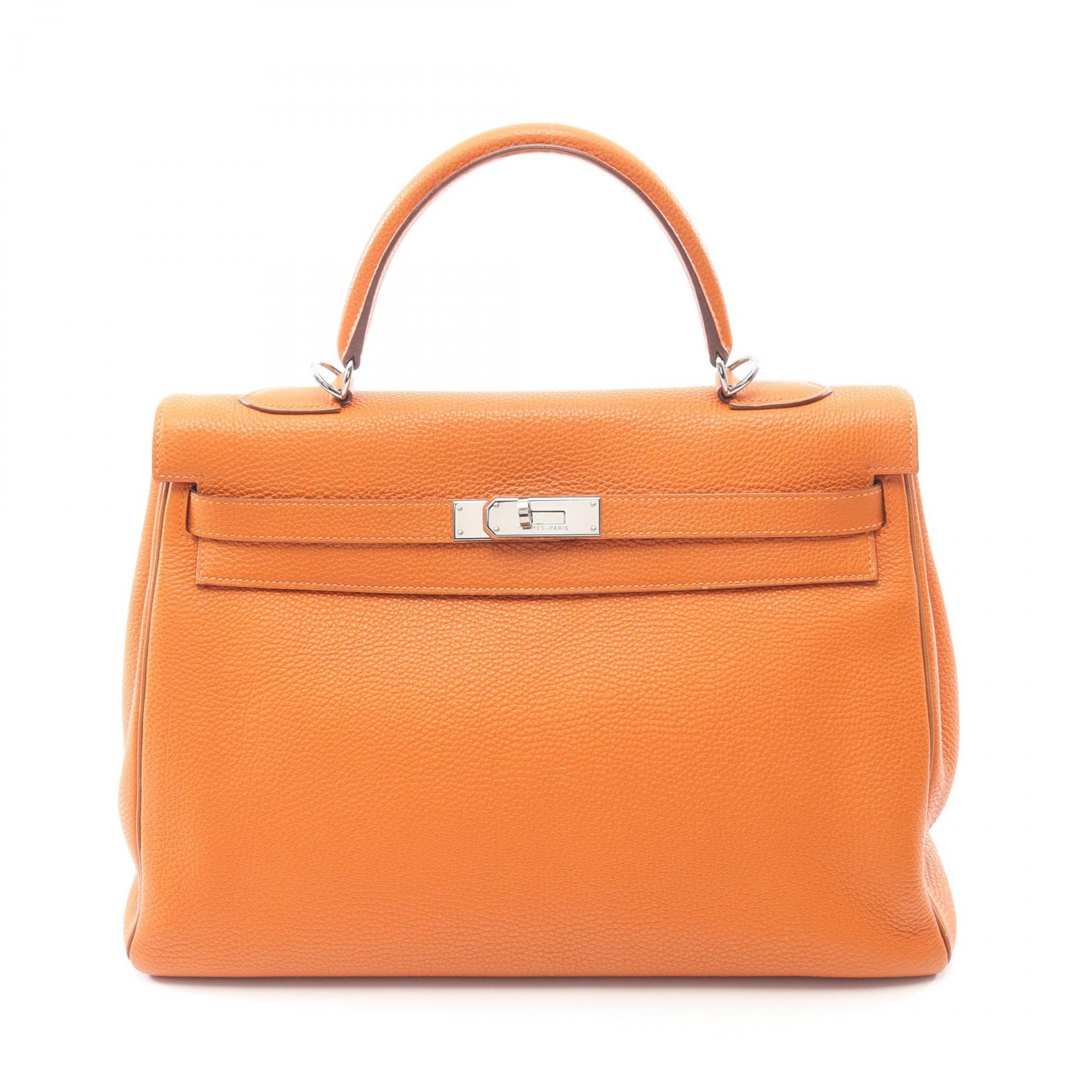 《全品5%クーポン×P5倍》エルメス HERMES ケリー35 ハンドバッグ バッグ レザー トゴ トゴ レディース オレンジ系 / ブラウン系 / ゴールド 【中古】