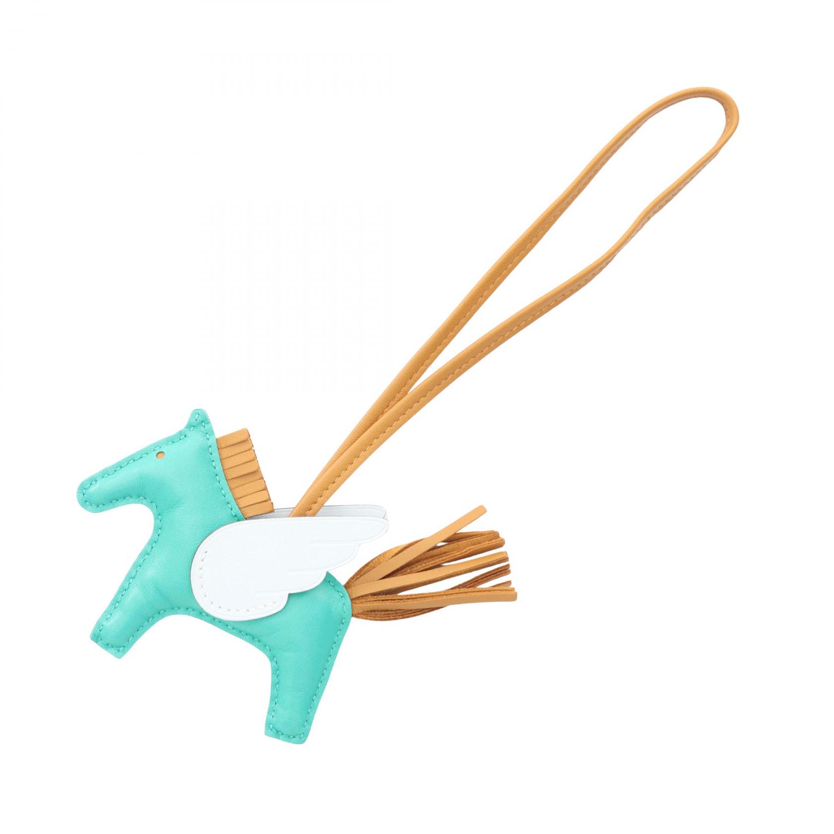 【SALE/1万円OFFクーポン】エルメス HERMES ロデオペガサスPM チャーム アクセサリー レザー アニョーミロ / ヴォースイフト アニョーミロ レディース グリーン系 / ブラウン系 / ブルー系/ セサミ /ブルーブリュム 【中古】