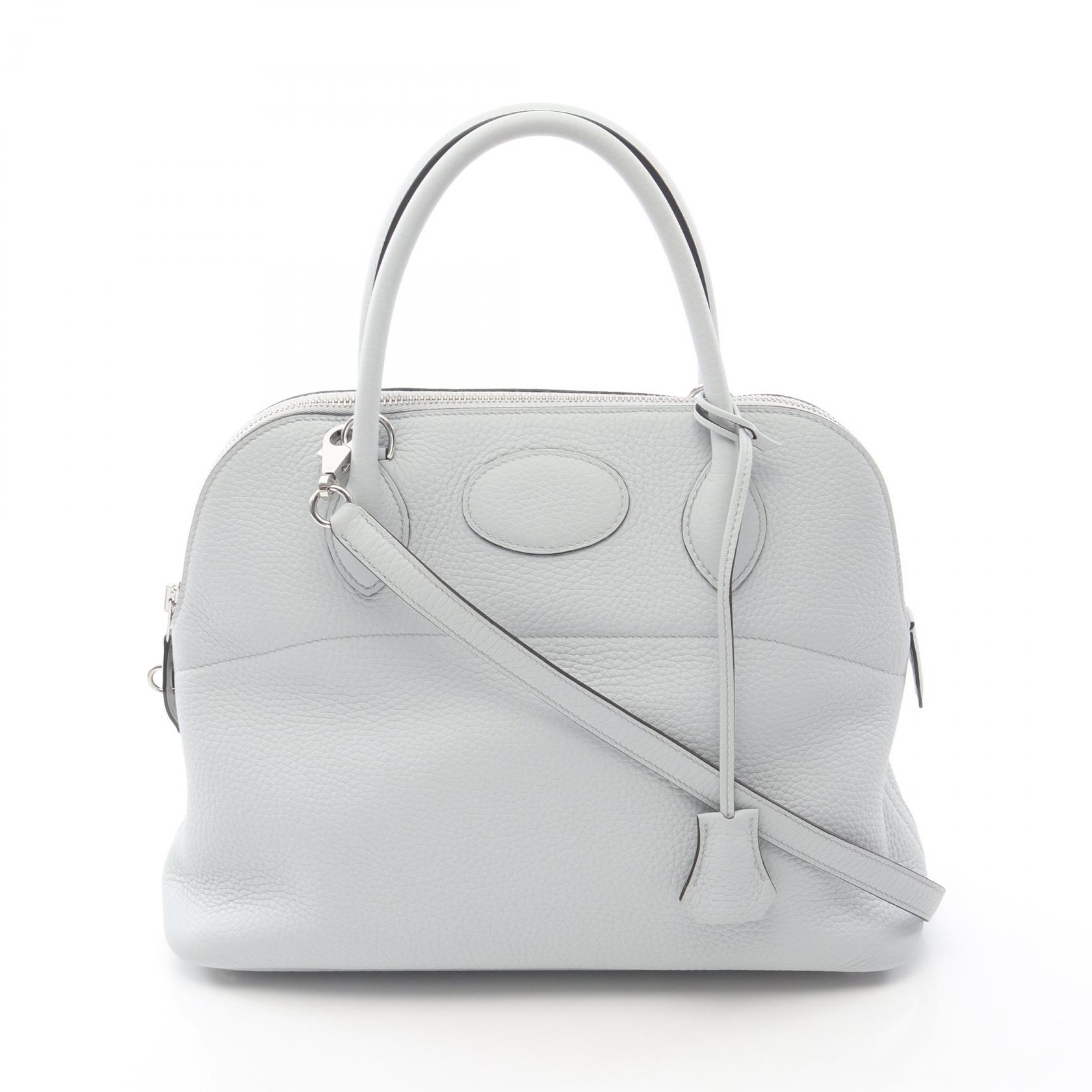 【15%OFFクーポン対象】エルメス HERMES ボリード31 ハンドバッグ バッグ レザー トリヨンクレマンス トリヨンクレマンス レディース ブルー系 【中古】