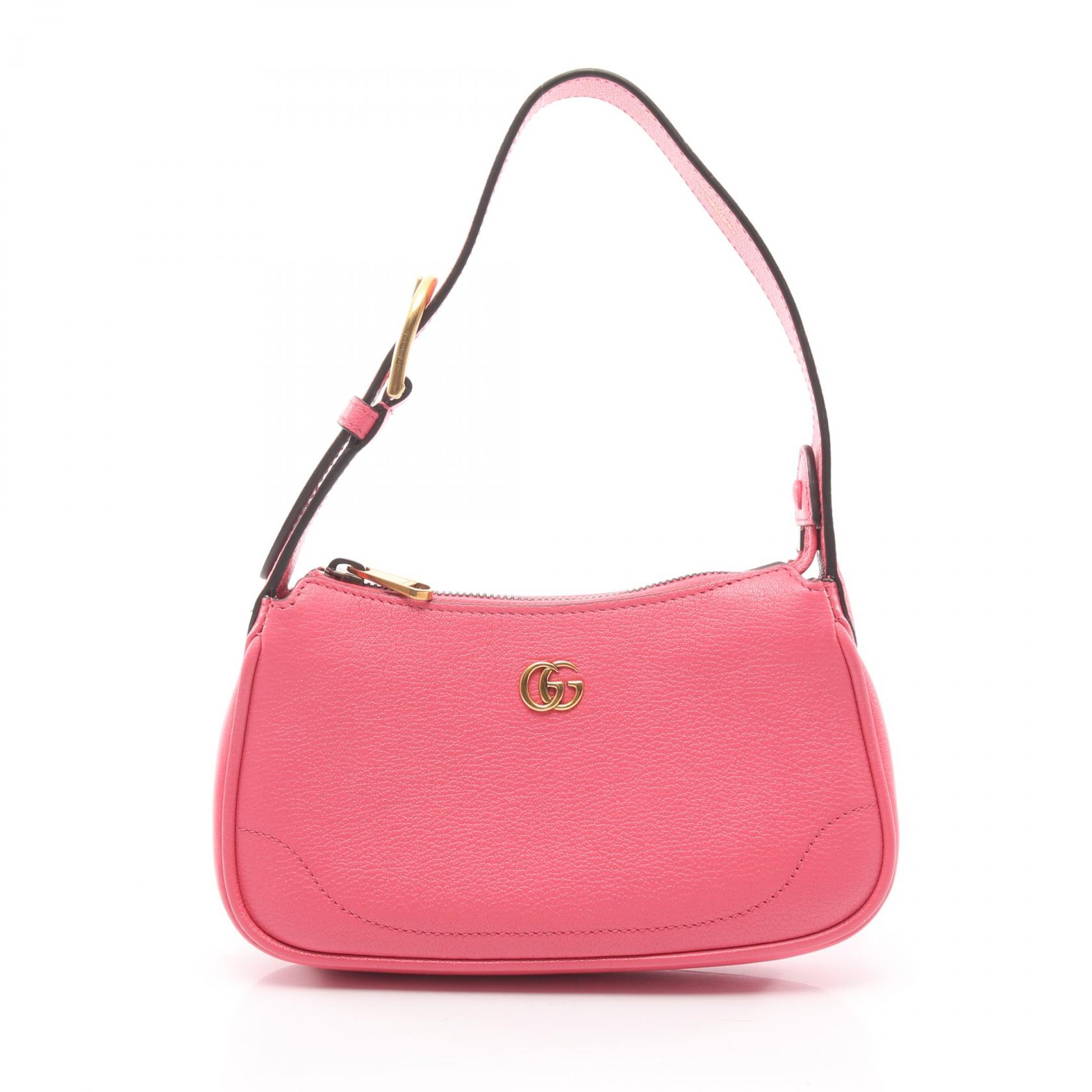【15%OFFクーポン対象】グッチ GUCCI アフロディーテ GGマーモント ハンドバッグ バッグ レザー レディース ピンク系 7390765 【中古】