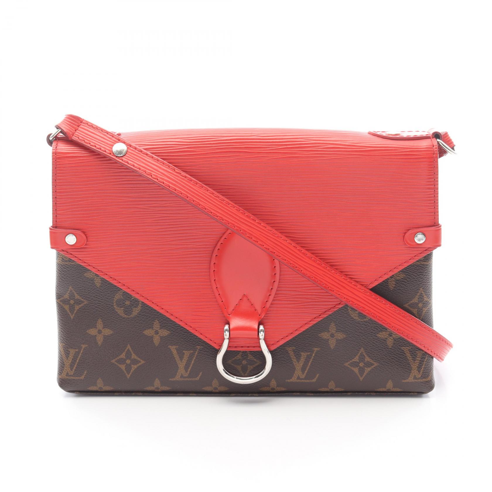 【SALE／1万円OFFクーポン】ルイ・ヴィトン LOUIS VUITTON サンミシェル ショルダーバッグ バッグ PVCコーティングキャンバス レザー エピ モノグラム レディース ブラウン系 / レッド系 M44031 【中古】