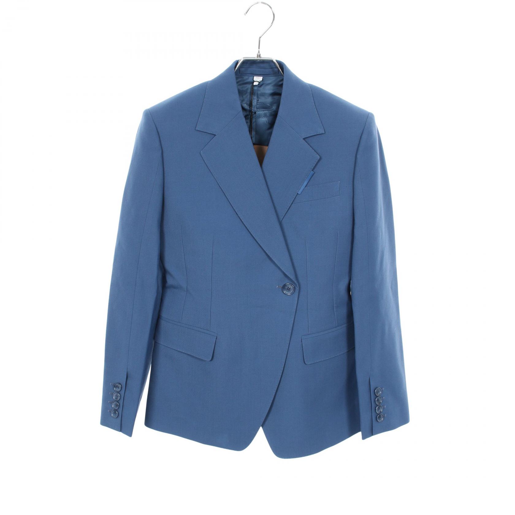 《全品5%クーポン×P5倍》バーバリー BURBERRY テーラードジャケット 衣料品 アウター ウール レディース ブルー系 8066070 【中古】 28,490円