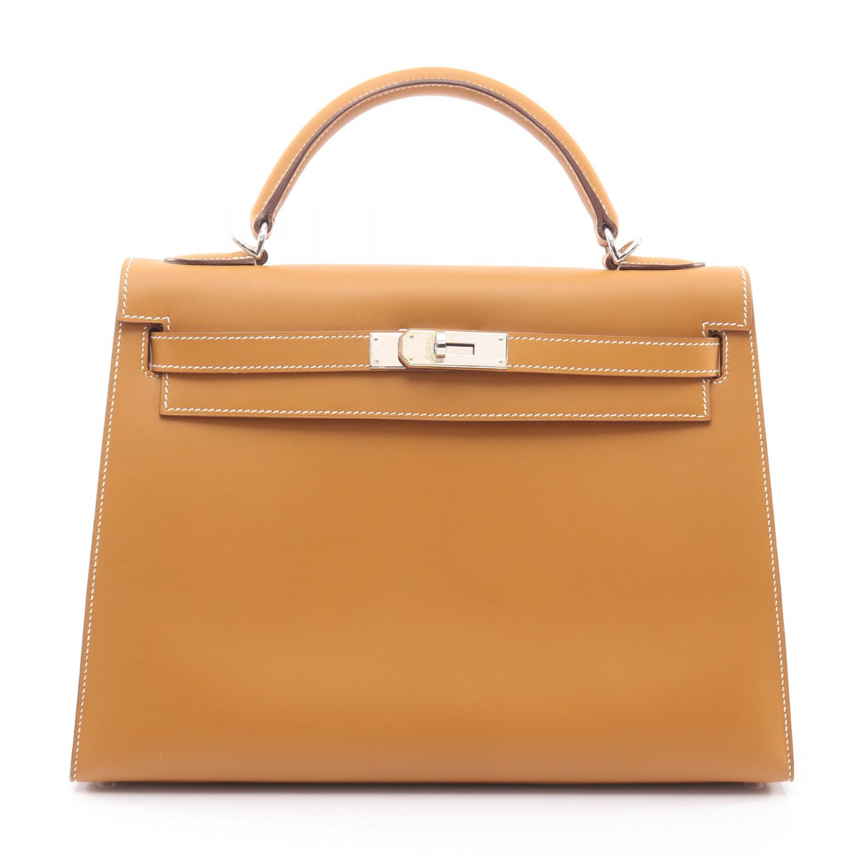 【15%OFFクーポン対象】エルメス HERMES ケリー32 ハンドバッグ バッグ レザー ヴォーシャモニー ヴォーシャモニー レディース ブラウン系 【中古】