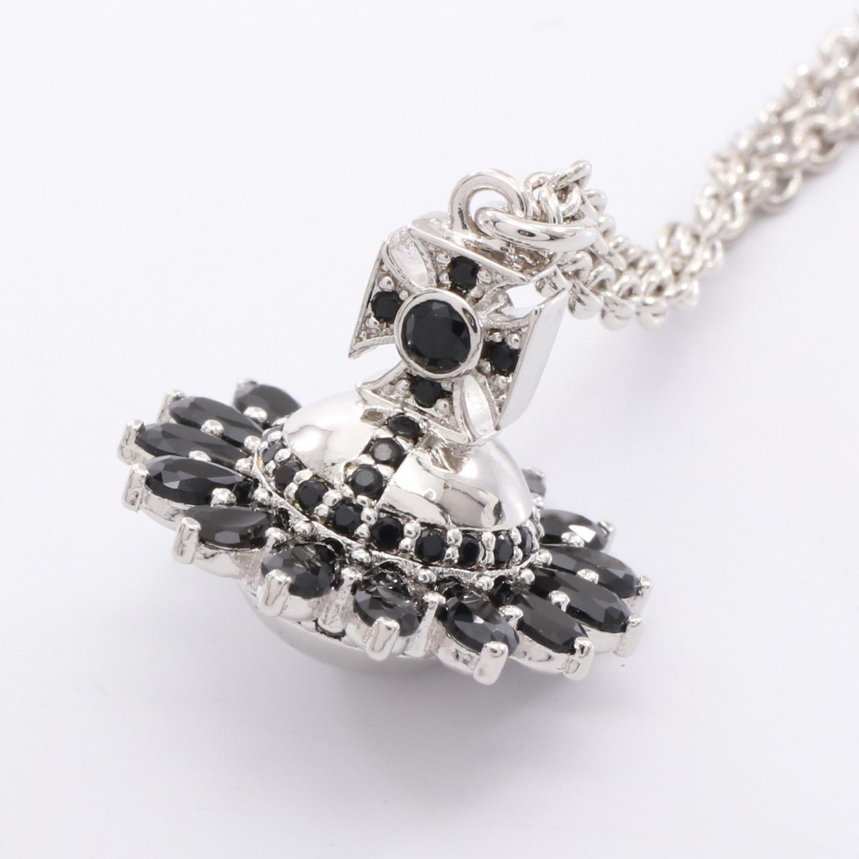 ≪10%OFFクーポン 7/19 20時～7/26 9:59≫ヴィヴィアンウエストウッド Vivienne Westwood JORDANA ネックレス ジュエリー シルバー / ラインストーン レディース シルバー系 / ブラック系 630203G5/02P171 【新品】｜Mike Museum