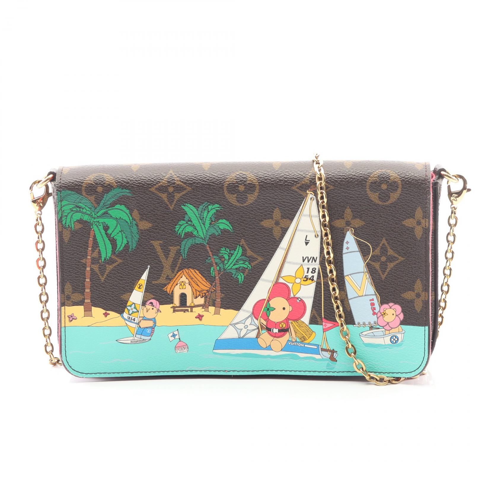 《全品5%クーポン×P5倍》ルイ・ヴィトン LOUIS VUITTON ポシェット フェリシー ショルダーバッグ バッグ PVCコーティングキャンバス レザー モノグラム・ヴィヴィエンヌ レディース ブラウン系 / マルチカラー M28627 【中古】
