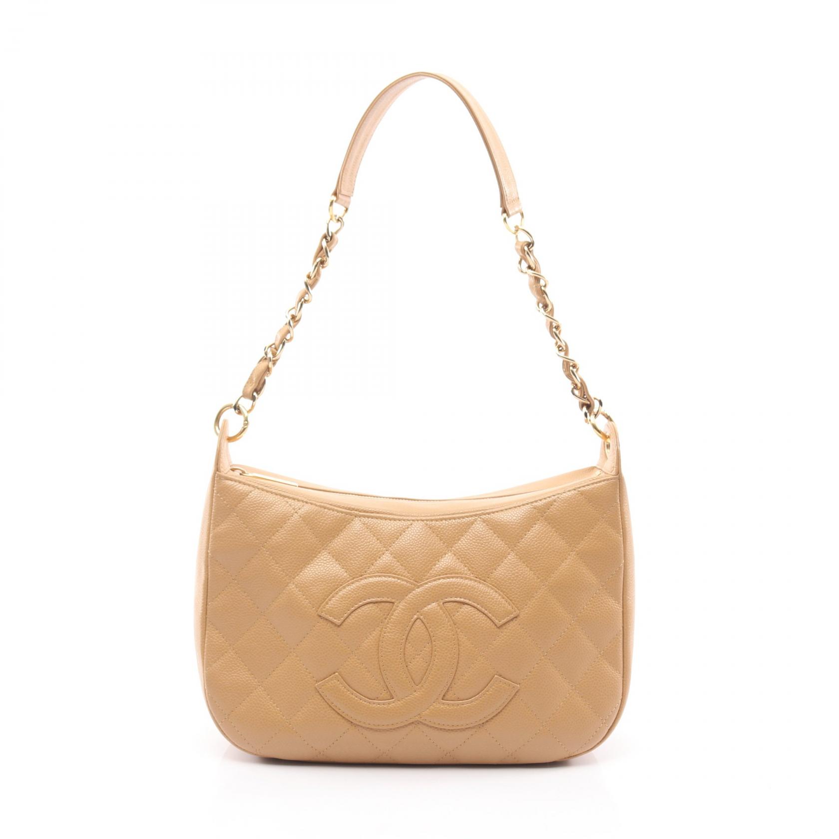 シャネル CHANEL ココマーク ショルダーバッグ バッグ キャビアスキン(グレインドカーフ) レディース ベージュ系 【中古】｜Mike Museum