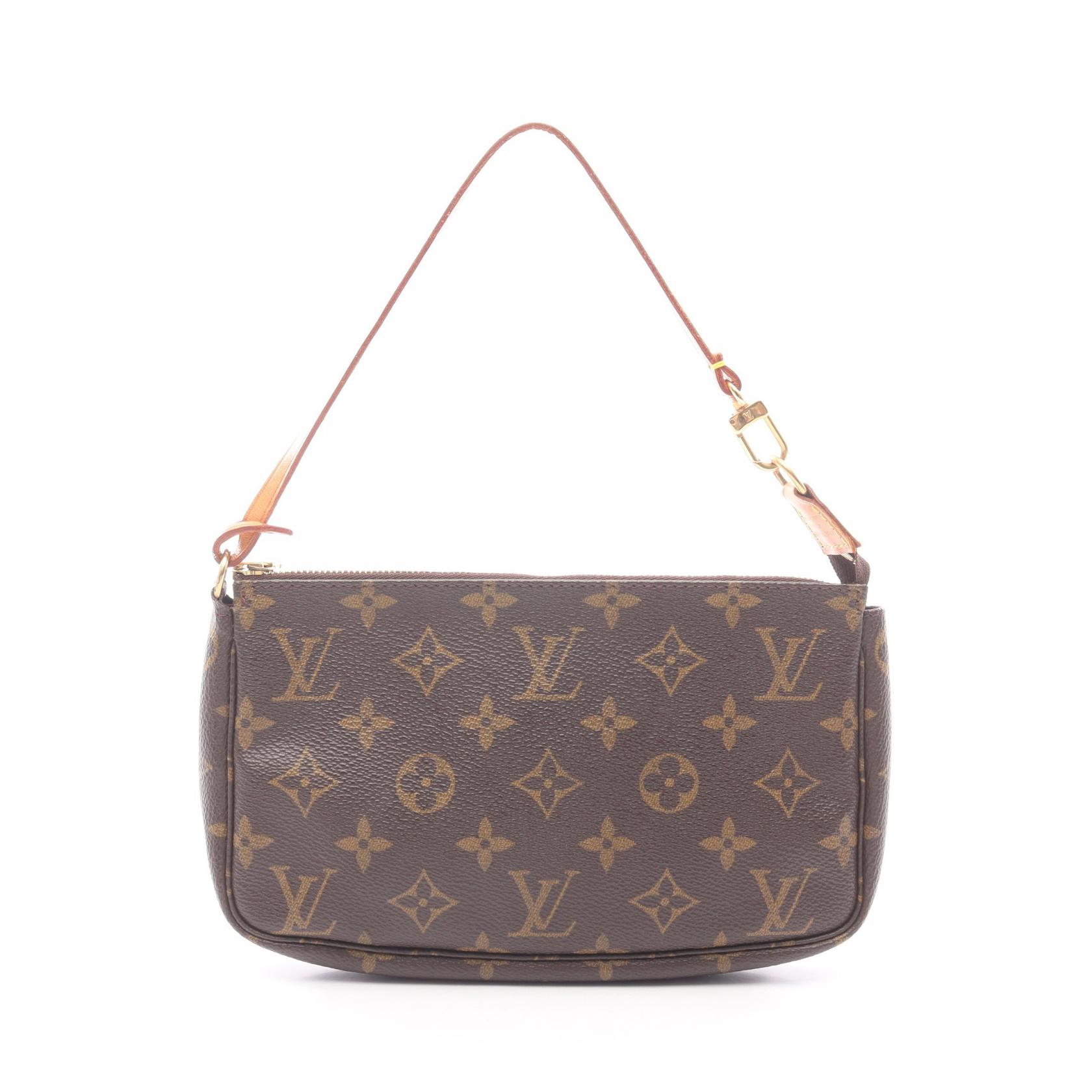 ルイ・ヴィトン LOUIS VUITTON ポシェットアクセソワール ハンドバッグ バッグ PVCコーティングキャンバス レザー モノグラム レディース ブラウン系 M51980 【中古】 61,050円