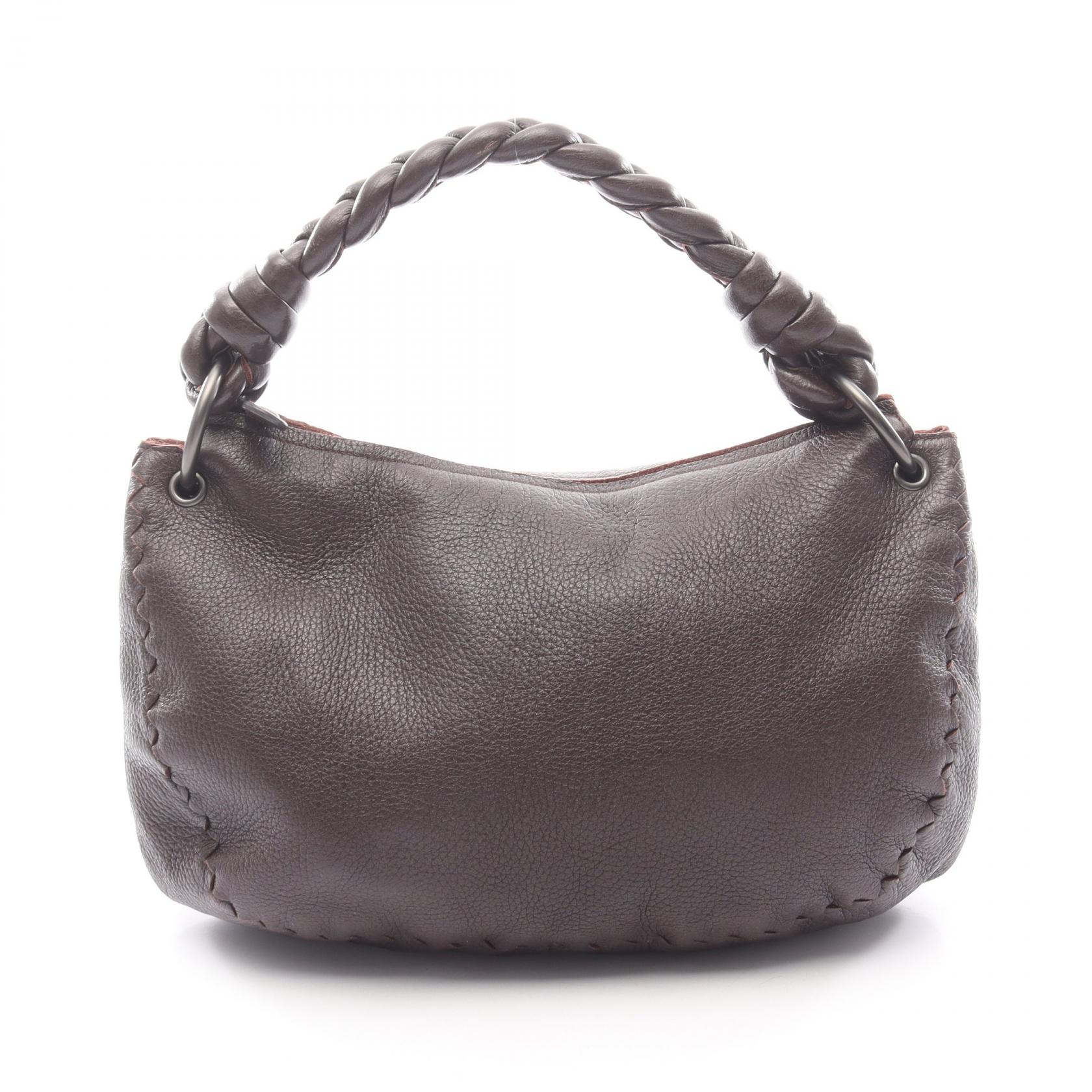 【SALE／1万円OFFクーポン】ボッテガヴェネタ BOTTEGA VENETA ホーボー ショルダーバッグ バッグ レザー レディース ブラウン系 【中古】