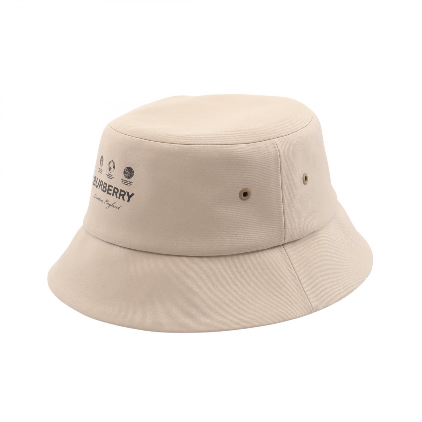 《全品5%クーポン×P5倍》バーバリー BURBERRY バケット ハット 帽子 コットン レディース ベージュ系 【中古】