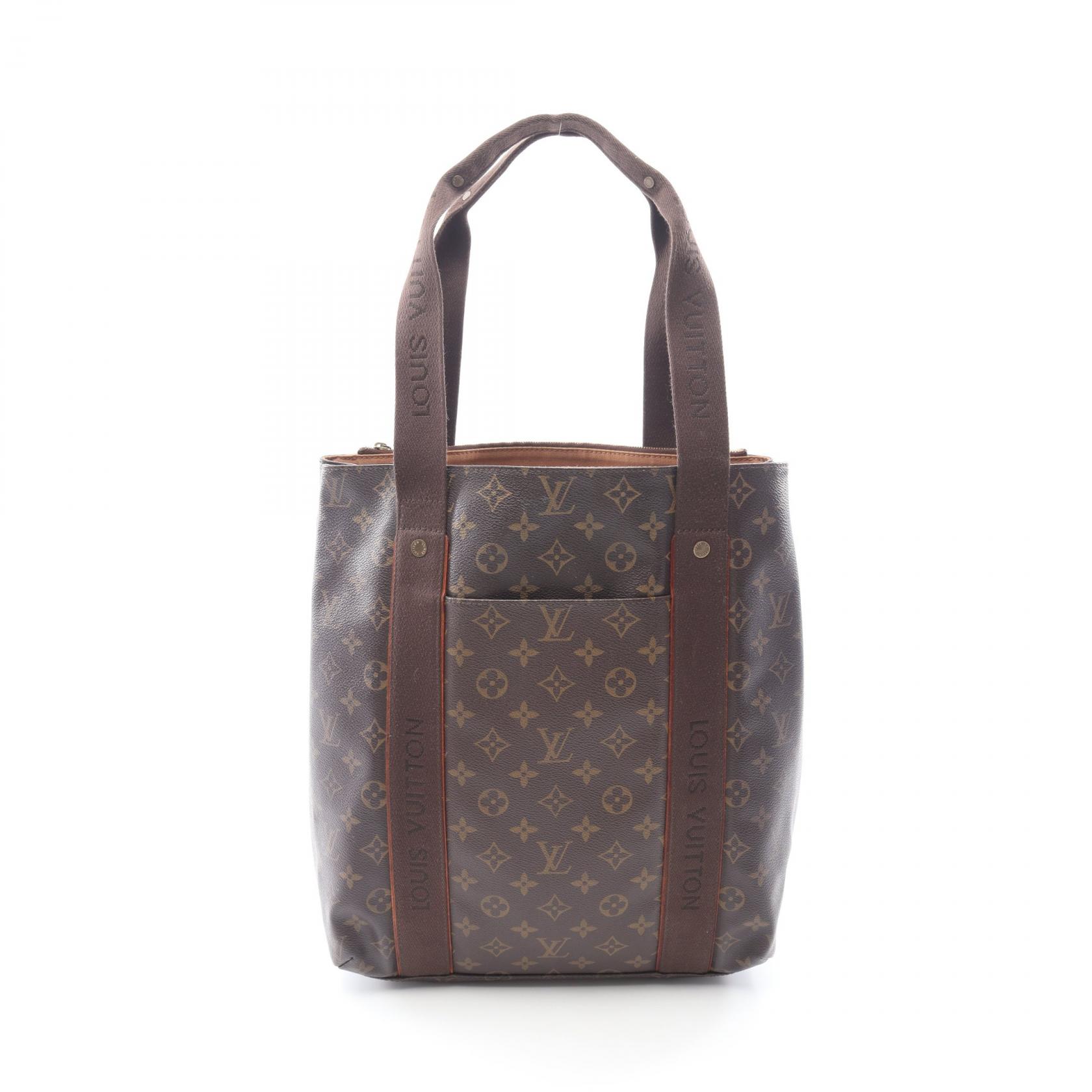 【ポイント5倍／～4/10(金)23:59】ルイ・ヴィトン LOUIS VUITTON カバ ボブール トートバッグ バッグ PVCコーティングキャンバス レザー モノグラム メンズ レディース ブラウン系 M53013 【中古】