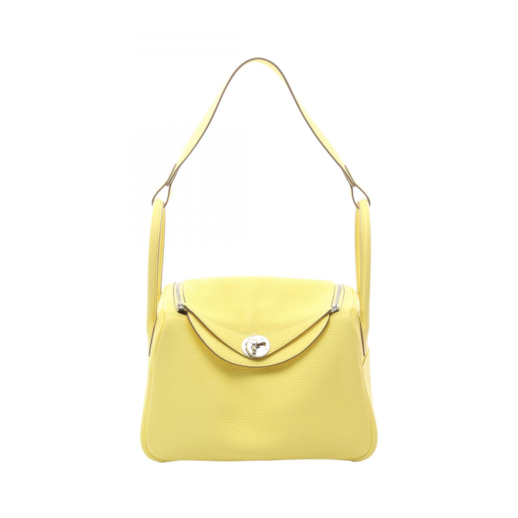 ≪15%OFFクーポン 7/19 20時~7/26 9:59≫エルメス HERMES リンディ26 ショルダーバッグ バッグ レザー トリヨンクレマンス トリヨンクレマンス レディース イエロー系 【中古】|Mike Museum