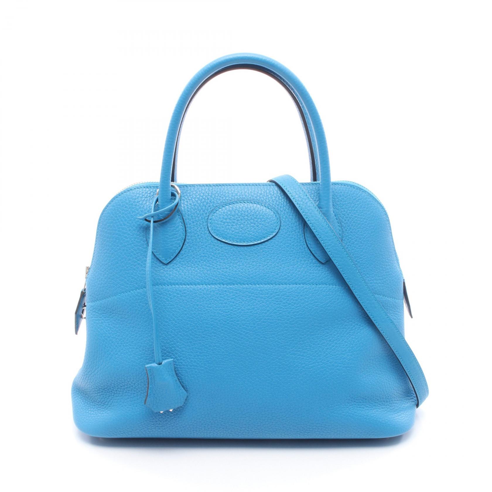 【SALE／10%OFFクーポン】エルメス HERMES ボリード31 ブルーザンジバル ハンドバッグ バッグ トリヨンクレマンス トリヨンクレマンス レディース ブルー系 073419CK 【中古】