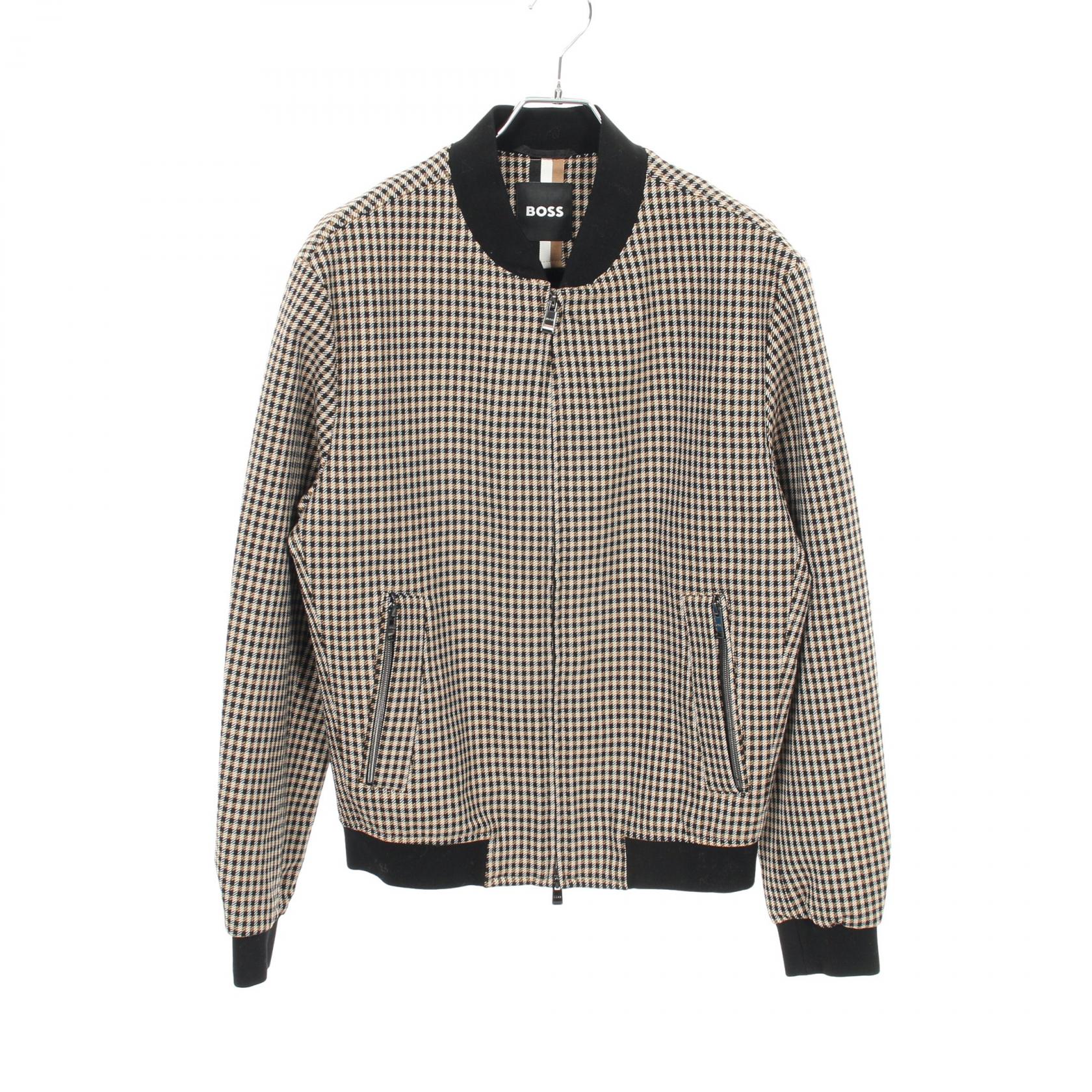 ≪10%OFFクーポン 7/19 20時~7/26 9:59≫ボス BOSS ブルゾン 衣料品 アウター ポリエステル / レーヨン メンズ ブラック系 / ブラウン系 【中古】|Mike Museum