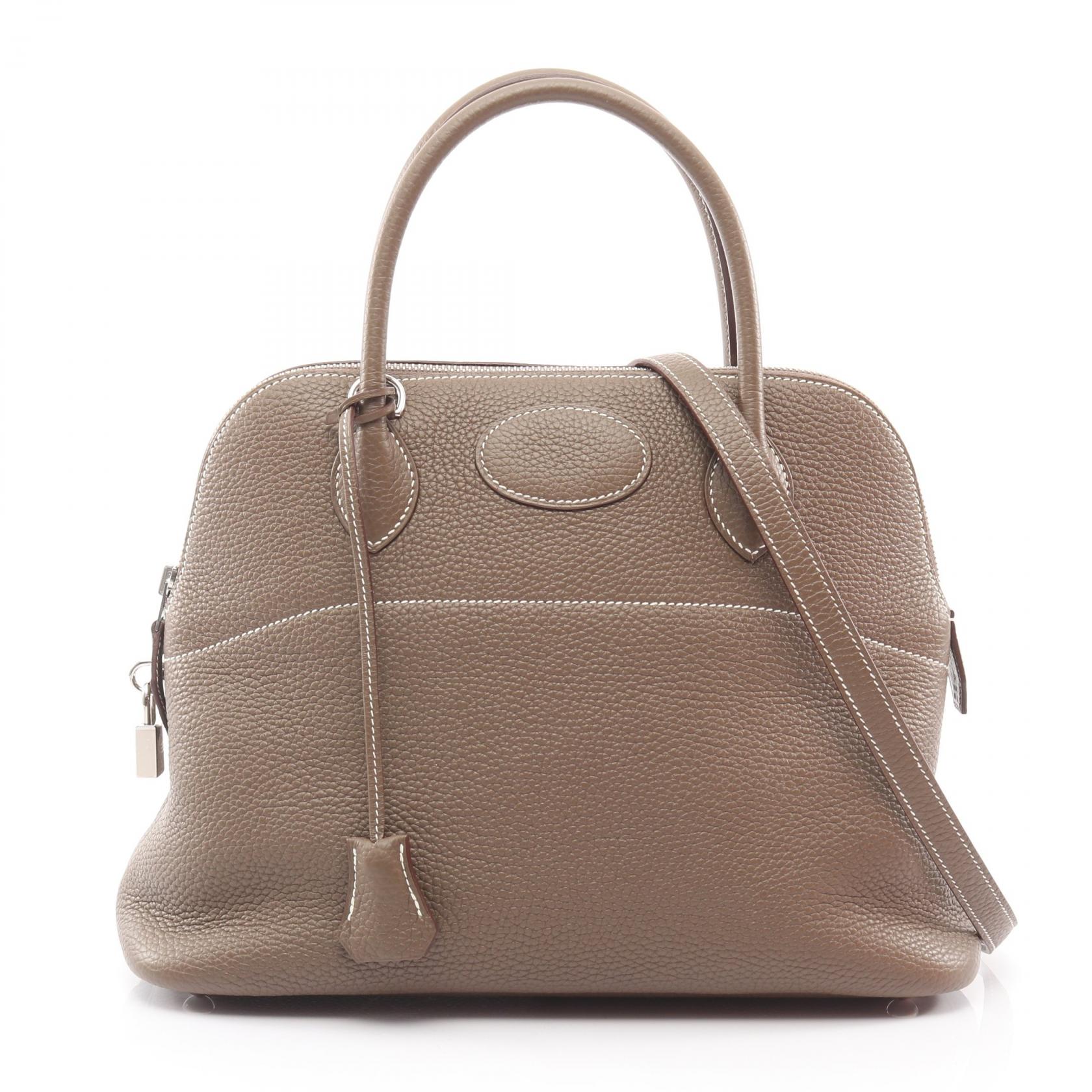 ≪10%OFFクーポン 7/19 20時～7/26 9:59≫エルメス HERMES ボリード31 ハンドバッグ バッグ レザー トリヨンクレマンス トリヨンクレマンス レディース グレー系 【中古】｜Mike Museum