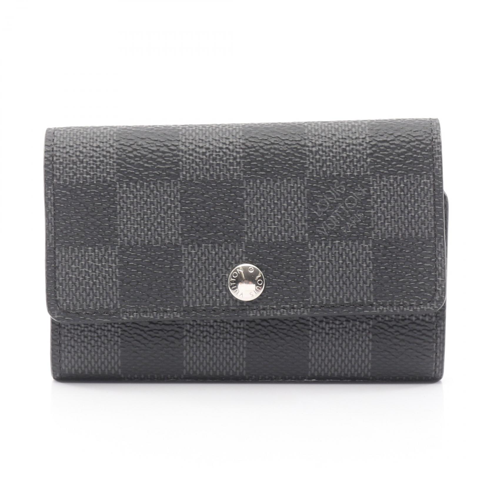 《全品5%クーポン×P5倍》ルイ・ヴィトン LOUIS VUITTON ミュルティクレ6 キーケース アクセサリー キャンバス PVC ダミエ・グラフィット メンズ ブラック系 N62662 【中古】