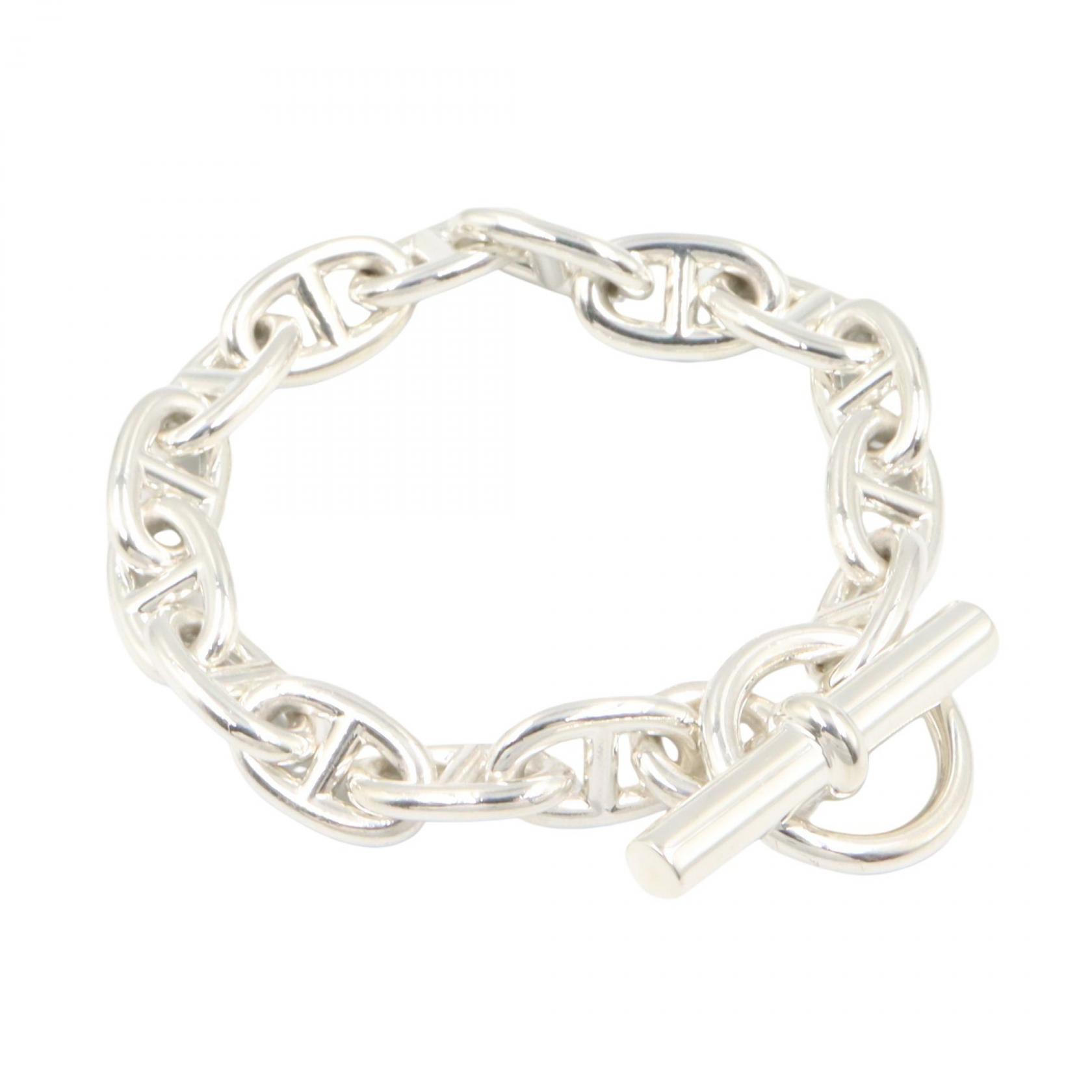 【15%OFFクーポン対象】エルメス HERMES シェーヌダンクル ブレスレット MM ブレスレット アクセサリー シルバー925 メンズ レディース シルバー系 【中古】