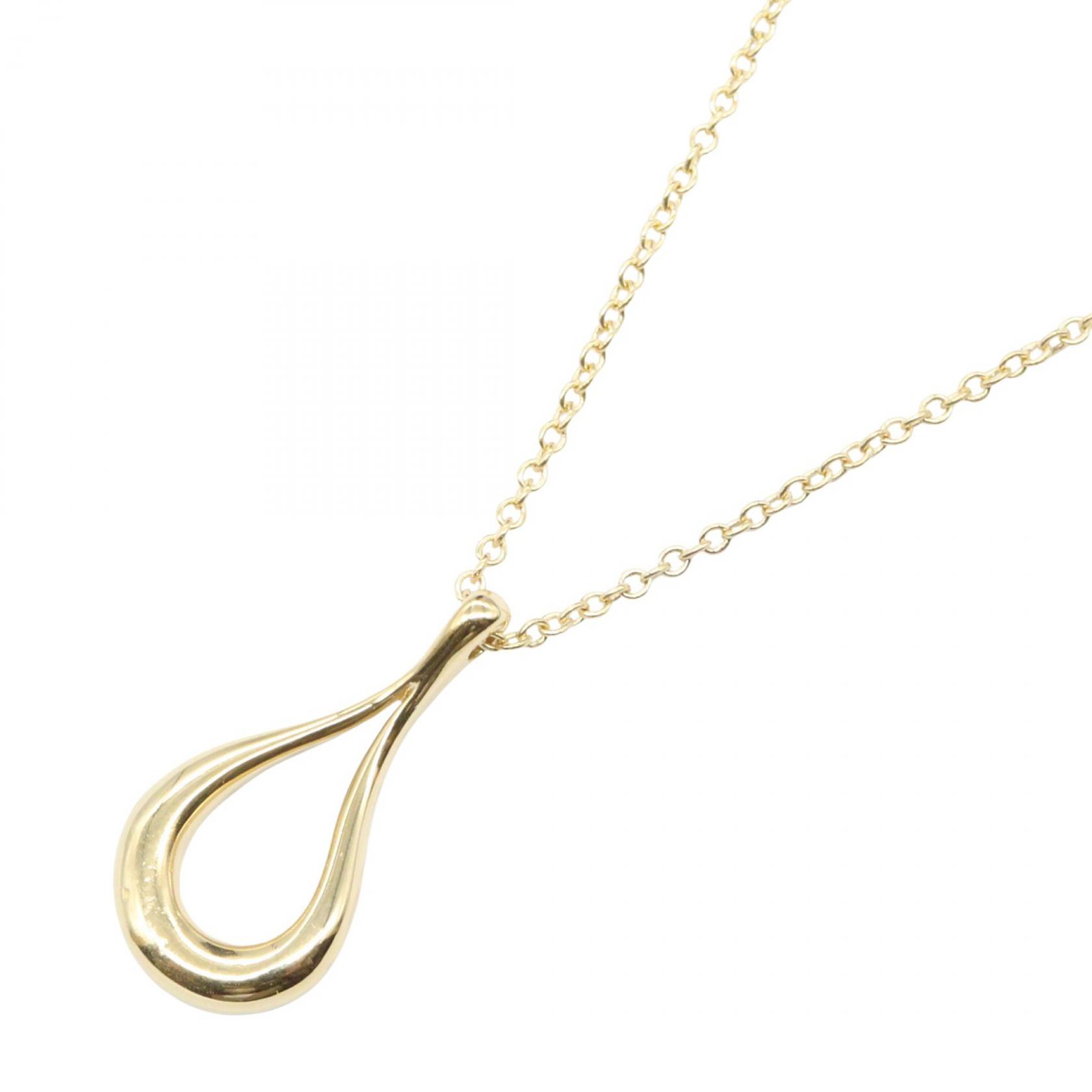 ≪10%OFFクーポン 7/19 20時~7/26 9:59≫ティファニー TIFFANY&CO オープンティアドロップ ネックレス ネックレス ジュエリー K18(イエローゴールド) レディース ゴールド系 【中古】|Mike Museum