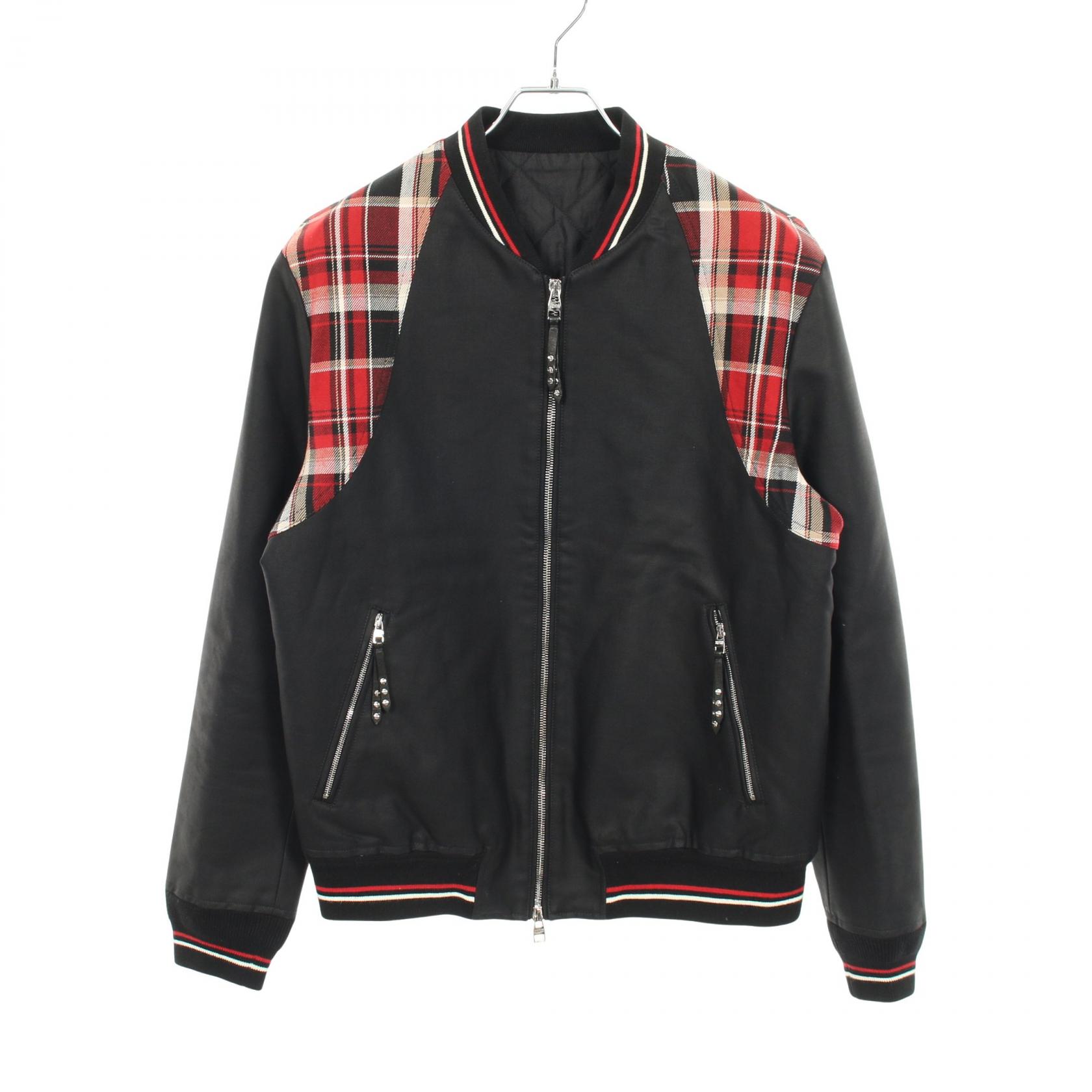 【30%OFFクーポン対象】アレキサンダーマックイーン Alexander McQueen ブルゾン 衣料品 アウター コットン メンズ ブラック系 / レッド系 520380 QLS43 1000 【中古】