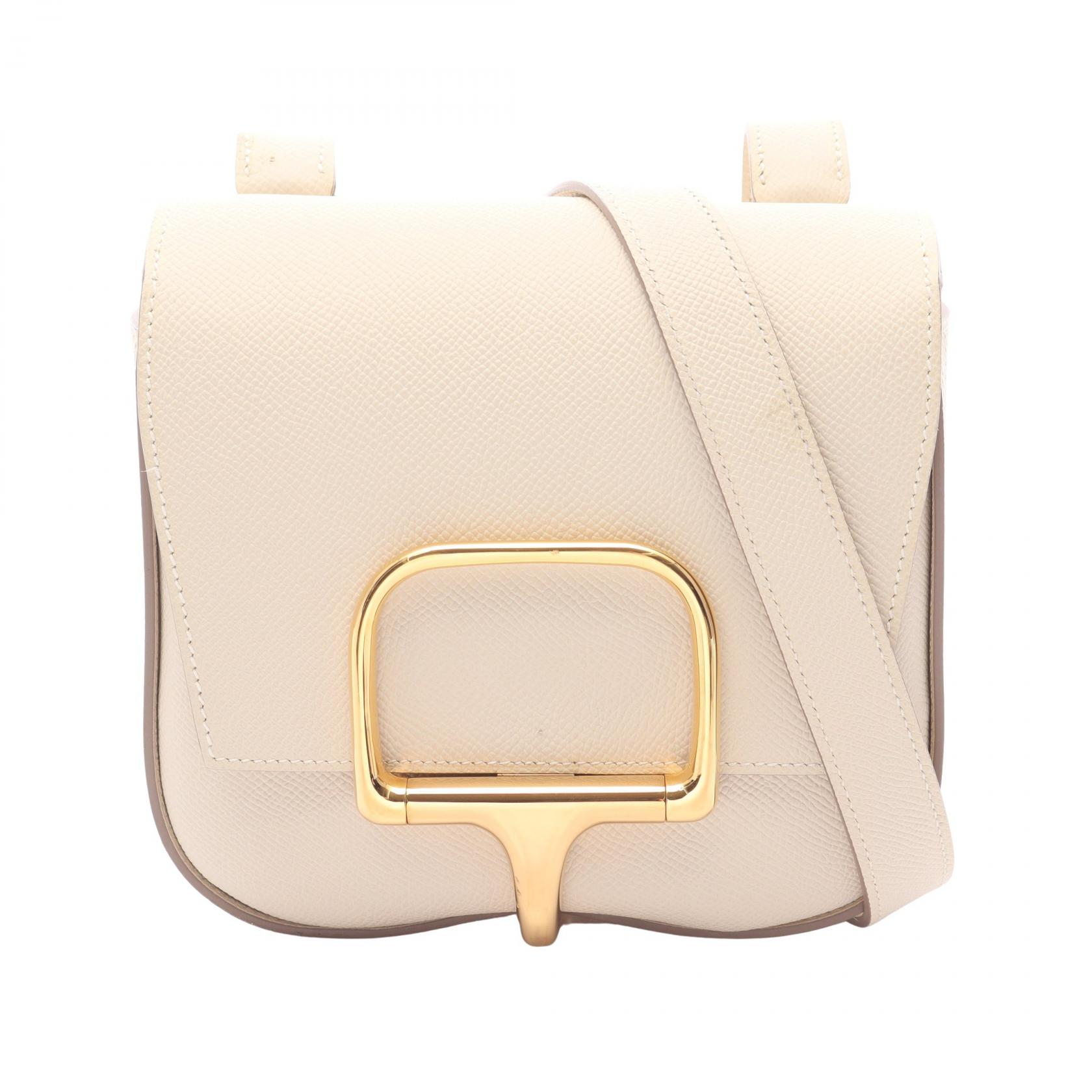エルメス HERMES デッラ カヴァッレリア ミニ ショルダーバッグ バッグ レザー ヴォーエプソン ヴォーエプソン レディース アイボリー系 【中古】