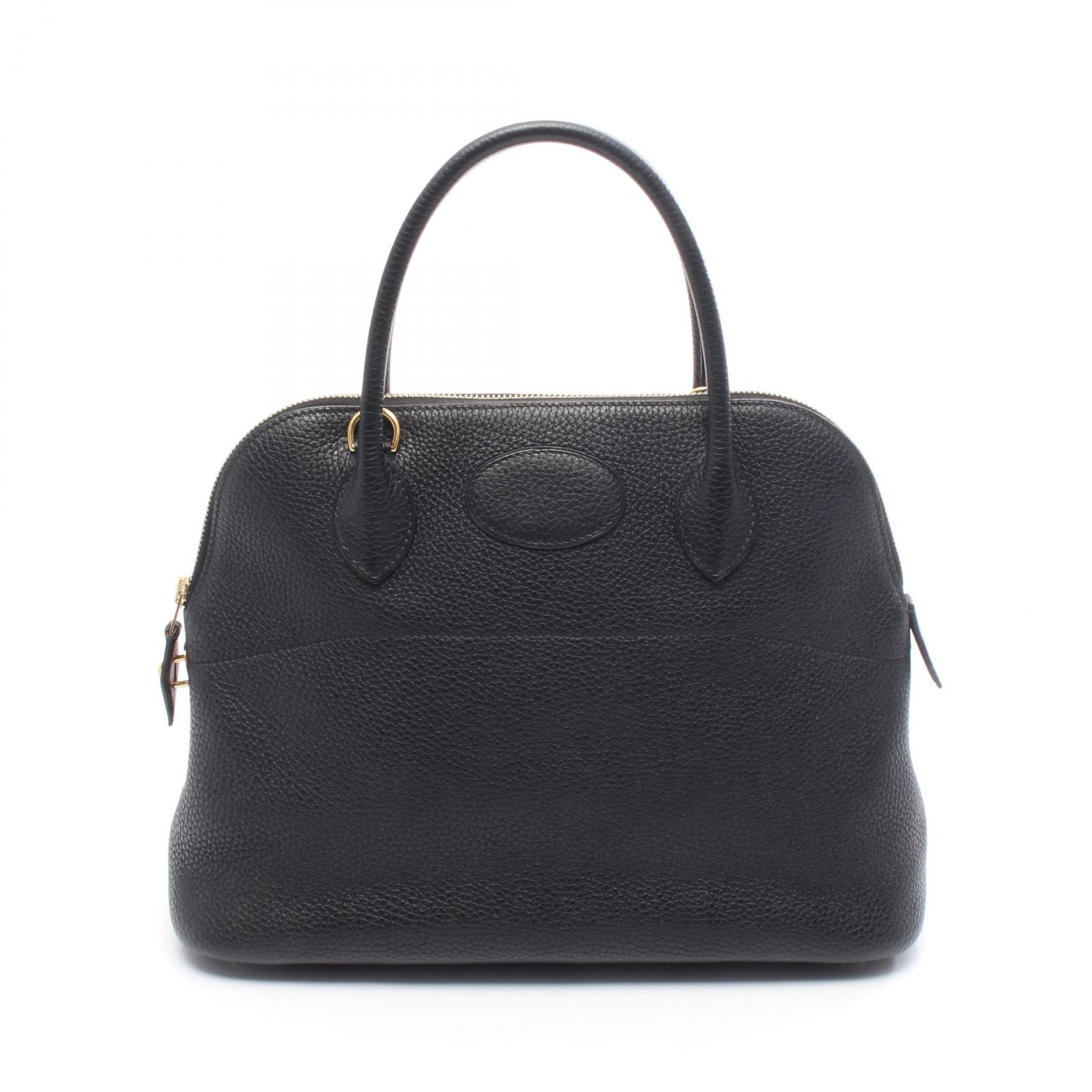 ≪10%OFFクーポン 7/19 20時～7/26 9:59≫エルメス HERMES ボリード31 ハンドバッグ バッグ レザー トリヨンクレマンス トリヨンクレマンス レディース ブラック系 【中古】｜Mike Museum