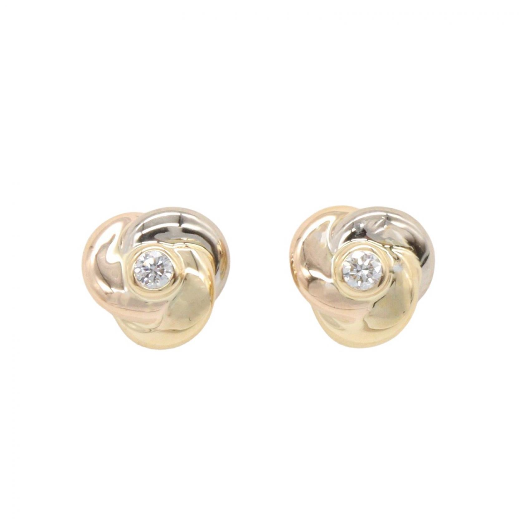 カルティエ CARTIER ベビートリニティ ダイヤ ピアス ピアス ジュエリー K18（イエローゴールド） K18WG（ホワイトゴールド） K18PG（ピンクゴールド） / ダイヤモンド レディース ゴールド系 / シルバー系 【中古】