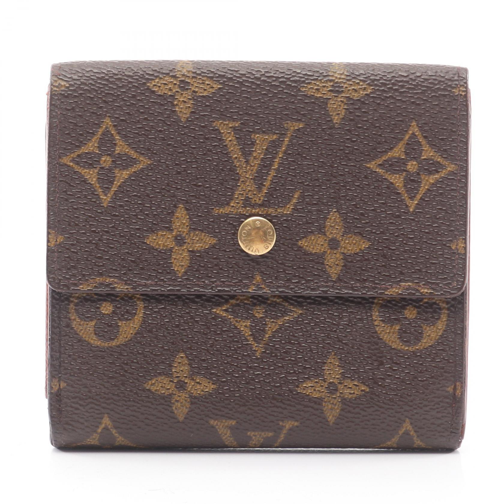 ルイ・ヴィトン LOUIS VUITTON ポルト モネ ビエ カルトクレディ 三つ折り財布 財布 PVCコーティングキャンバス モノグラム レディース ブラウン系 M61652 【中古】 23,100円