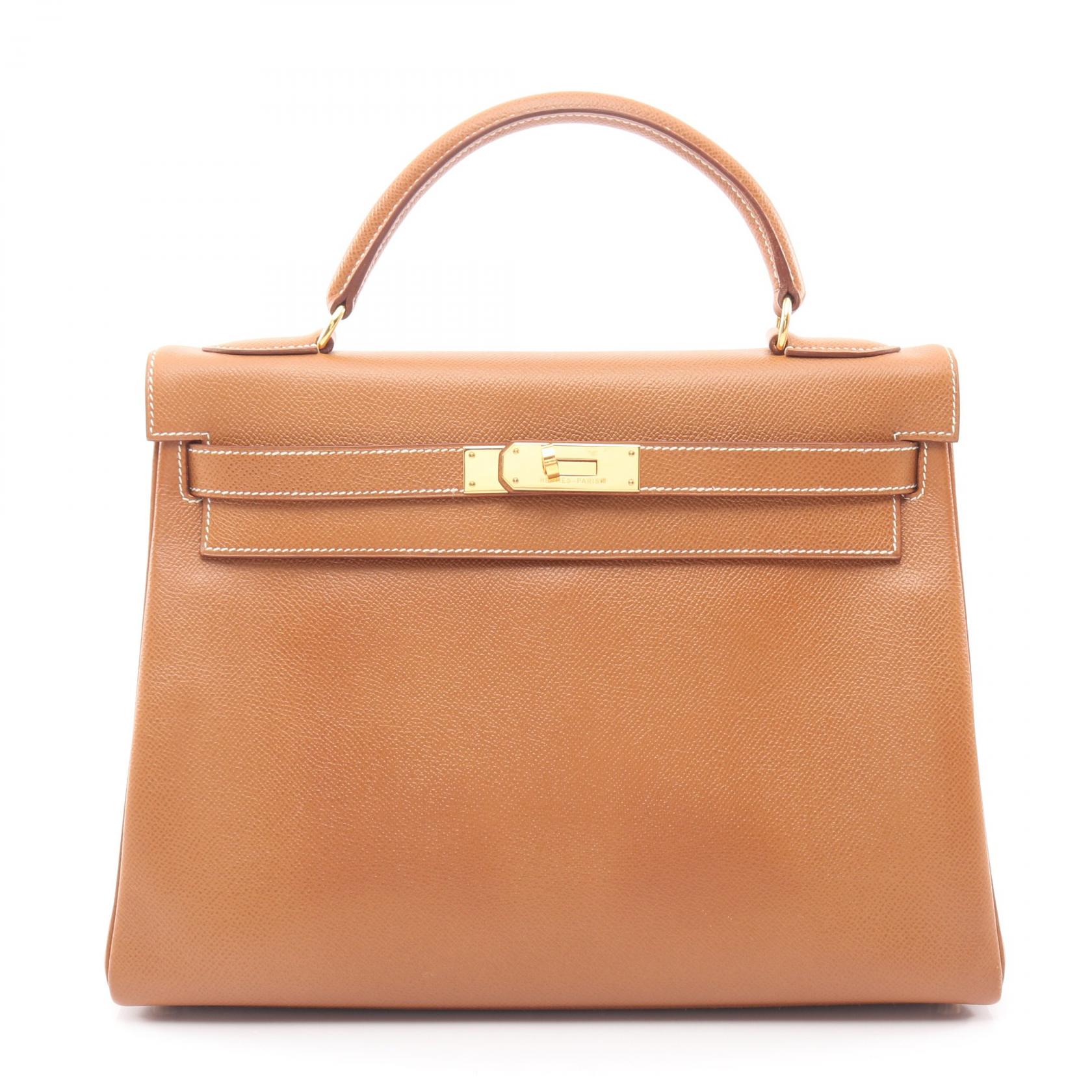 ≪10%OFFクーポン 7/19 20時～7/26 9:59≫エルメス HERMES ケリー32 ハンドバッグ バッグ レザー クシュベル クシュベル レディース ブラウン系 【中古】｜Mike Museum