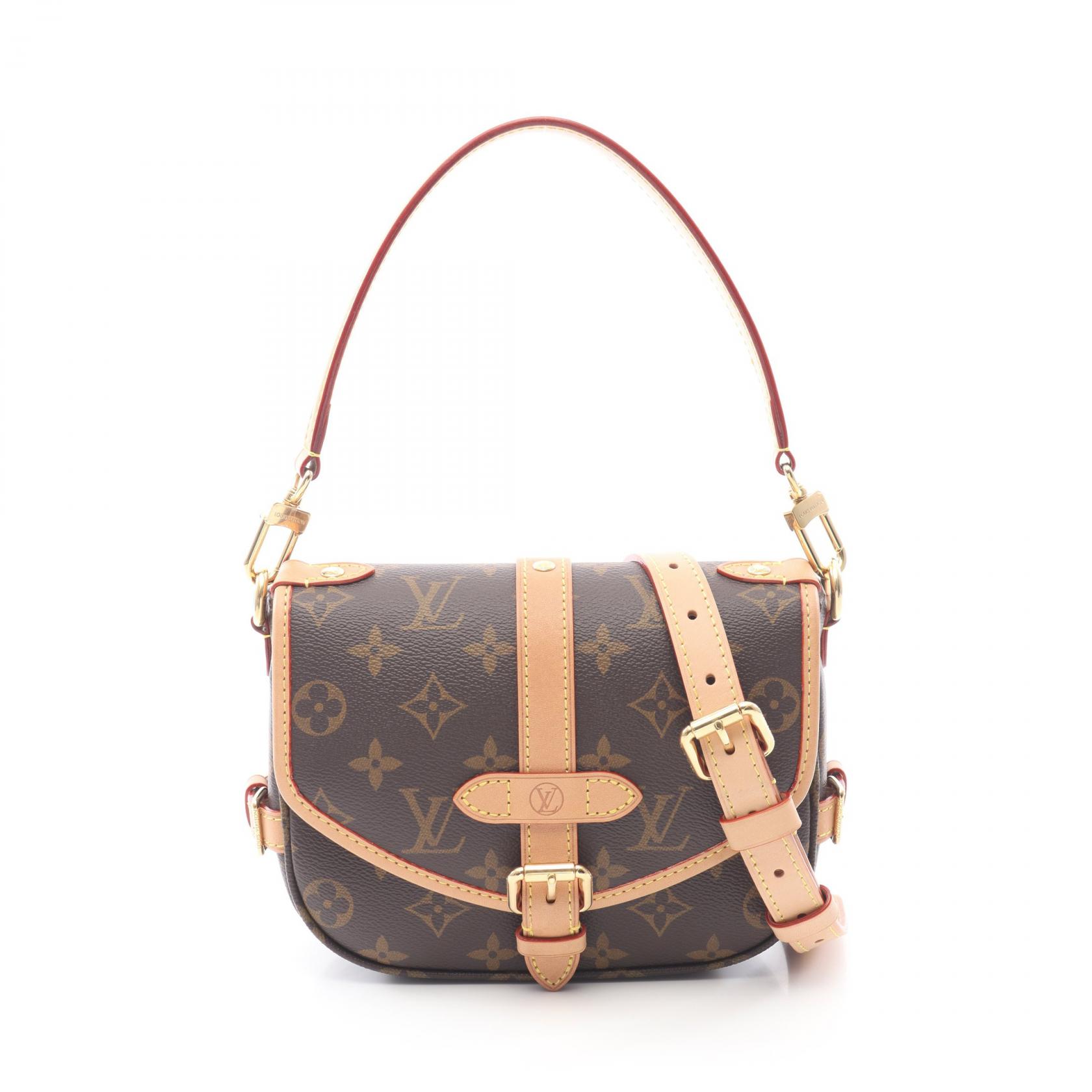 【ポイント5倍／～4/10(金)23:59】ルイ・ヴィトン LOUIS VUITTON ソミュールBB ハンドバッグ バッグ キャンバス モノグラム モノグラム レディース ブラウン系 M46740 【中古】