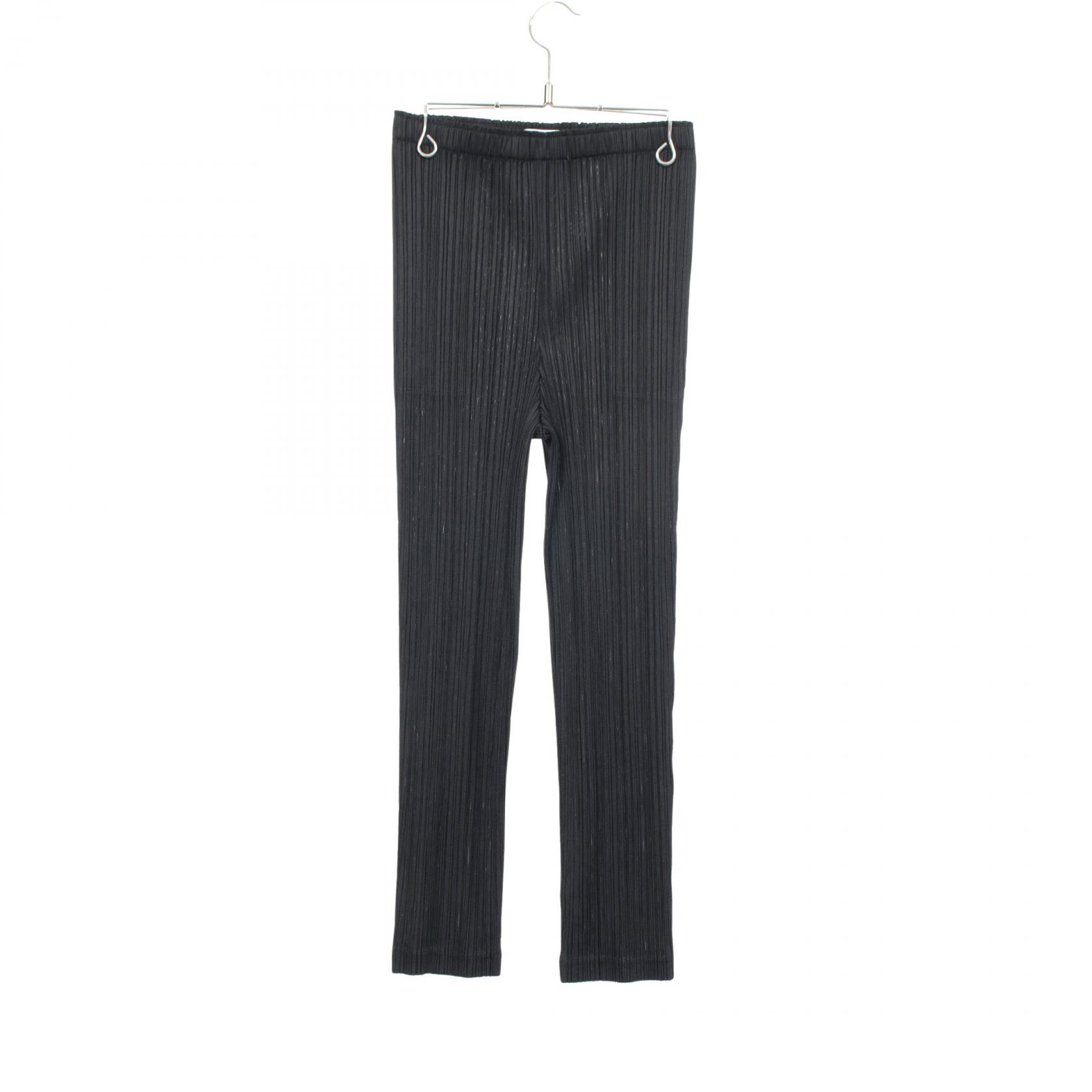 ≪2千円OFFクーポン 7/19 20時～7/26 9:59≫プリーツプリーズ PLEATS PLEASE プリーツ パンツ 衣料品 ボトムス ポリエステル レディース ブラック系 【中古】｜Mike Museum