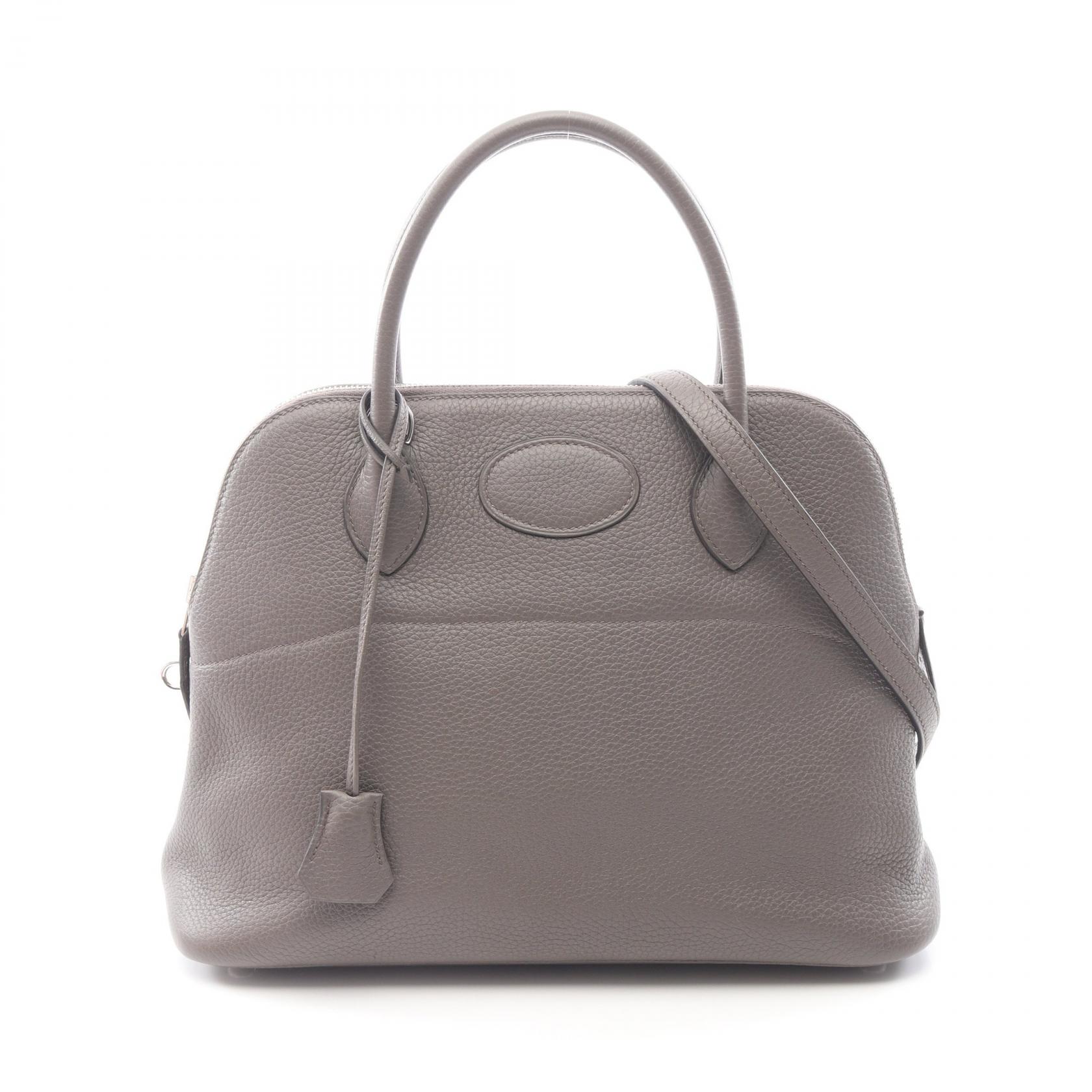 【15%OFFクーポン対象】エルメス HERMES ボリード31 ハンドバッグ バッグ レザー トリヨンクレマンス トリヨンクレマンス レディース グレー系 【中古】