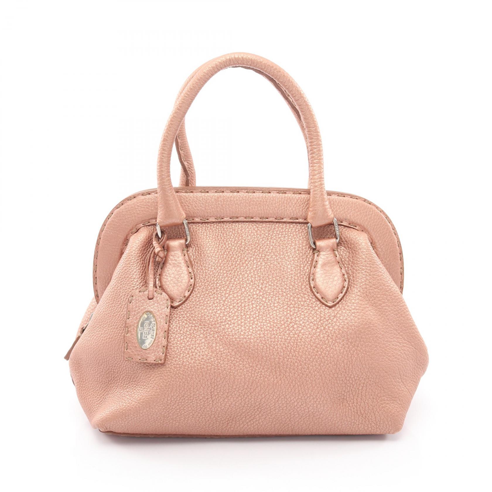フェンディ FENDI セレリア ドクターズバッグ ハンドバッグ バッグ レザー レディース ゴールド系 8BN127 【中古】