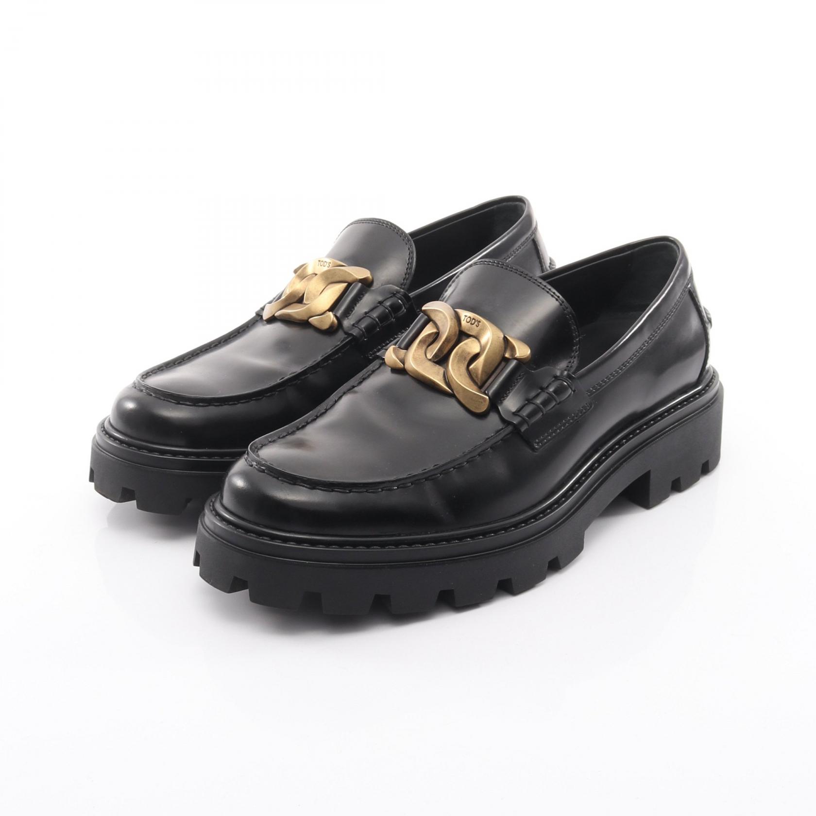 【20%OFFクーポン対象】トッズ TOD'S KATE ケイト ローファー 靴 レザー メンズ ブラック系 【中古】