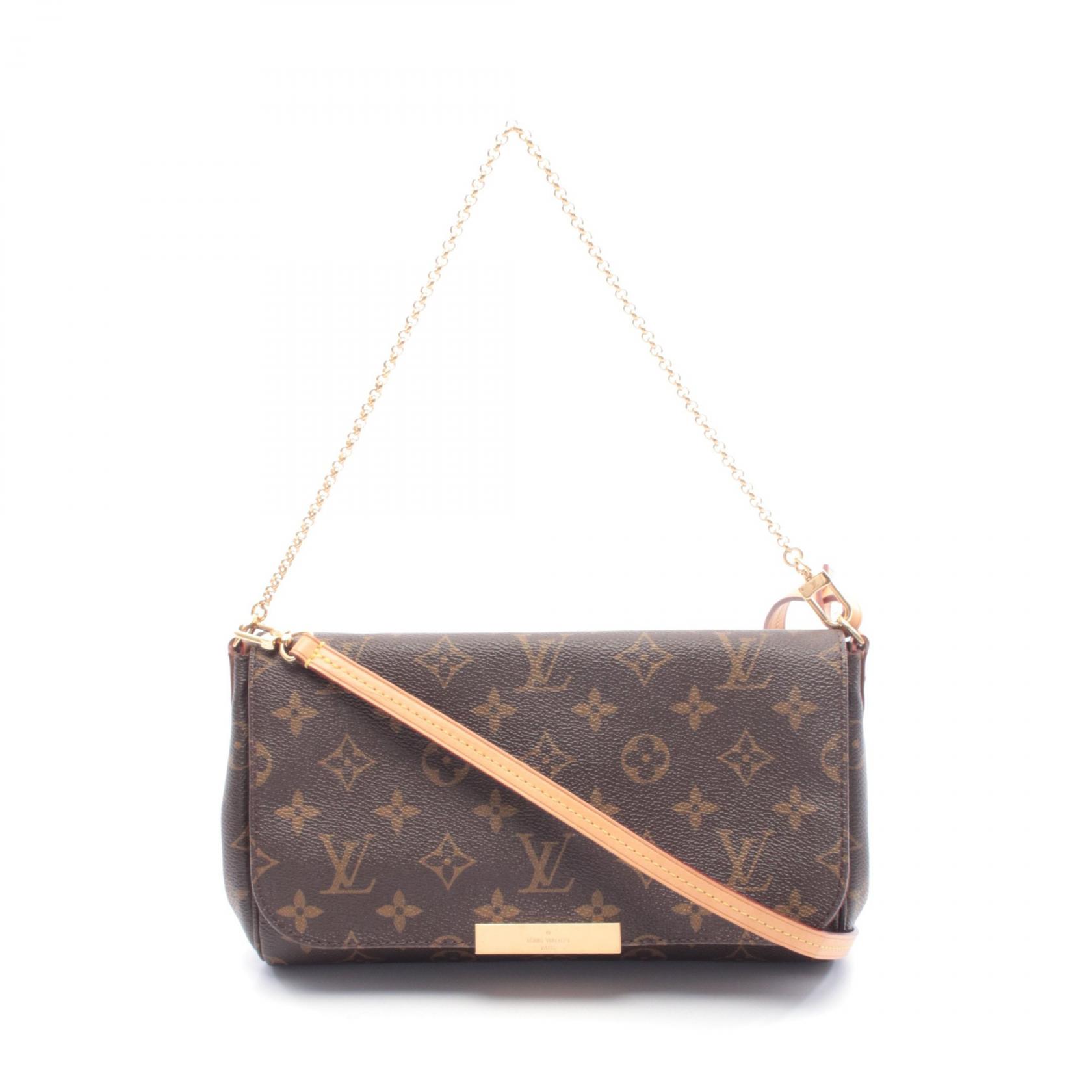 【15%OFFクーポン対象】ルイ・ヴィトン LOUIS VUITTON フェイボリットMM ハンドバッグ バッグ PVCコーティングキャンバス レザー モノグラム レディース ブラウン系 M40718 【中古】
