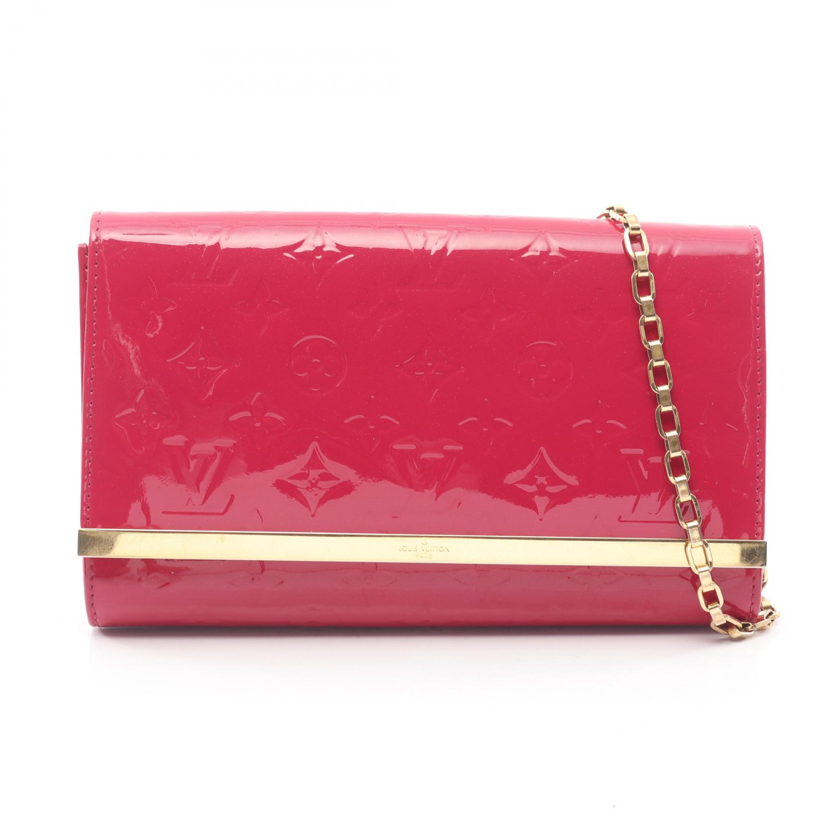 【ポイント5倍／～4/10(金)23:59】ルイ・ヴィトン LOUIS VUITTON クラッチ アナ ショルダーバッグ バッグ レザー ヴェルニ レディース ピンク系 M90092 【中古】
