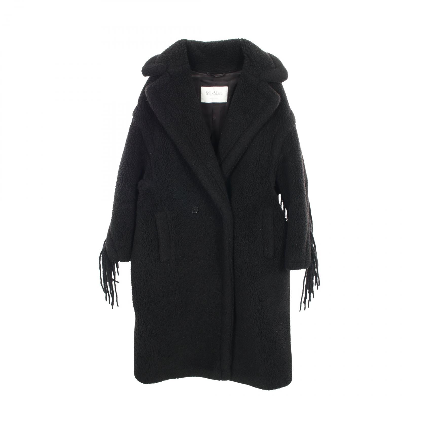 マックスマーラ MAX MARA テディベア 衣料品 アウター シルク キャメル レディース ブラック系 【中古】