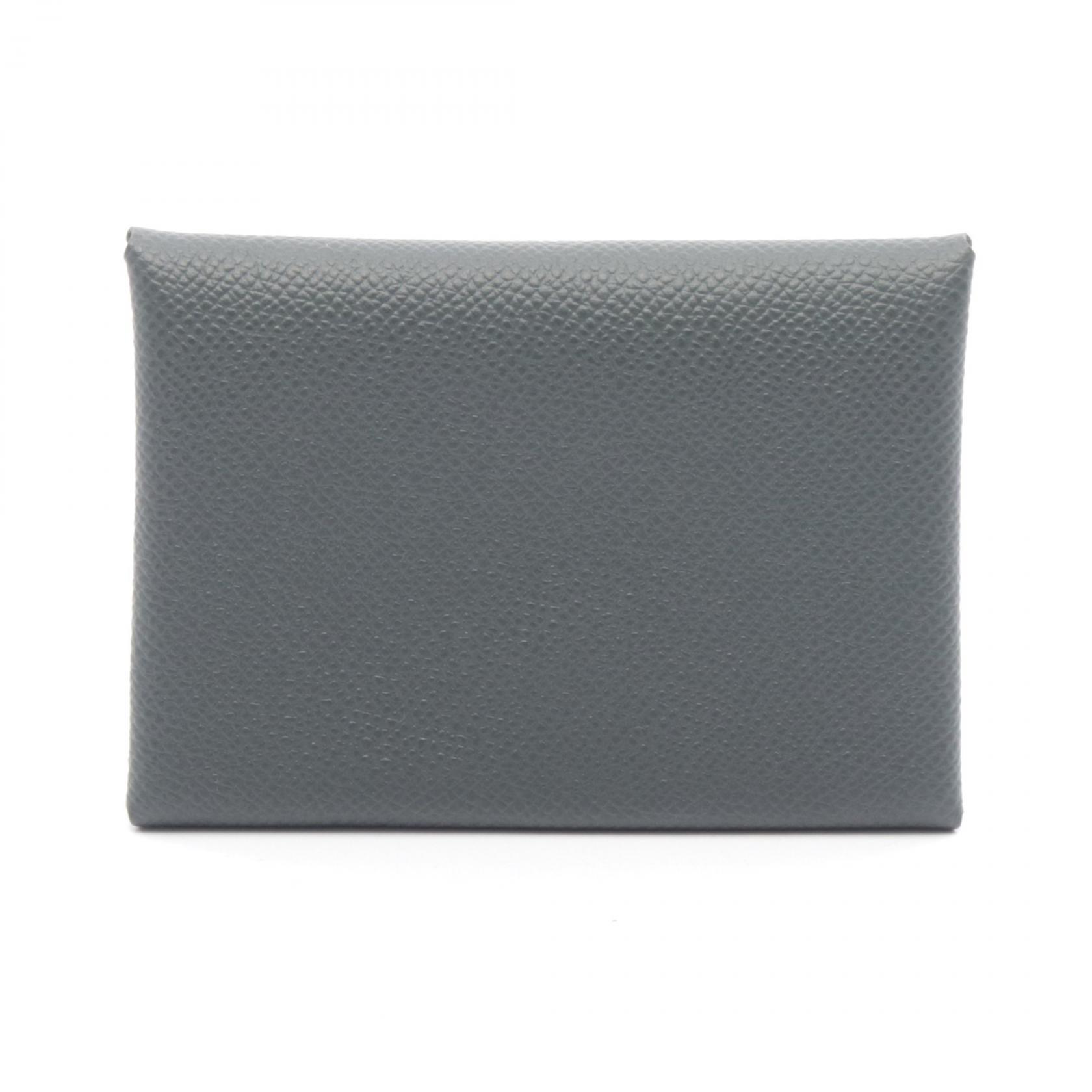 【15%OFFクーポン対象】エルメス HERMES カルヴィデュオ コインケース 財布 レザー カーフ（牛革） ヴォーエプソン ヴォーエプソン レディース グリーン系 【中古】