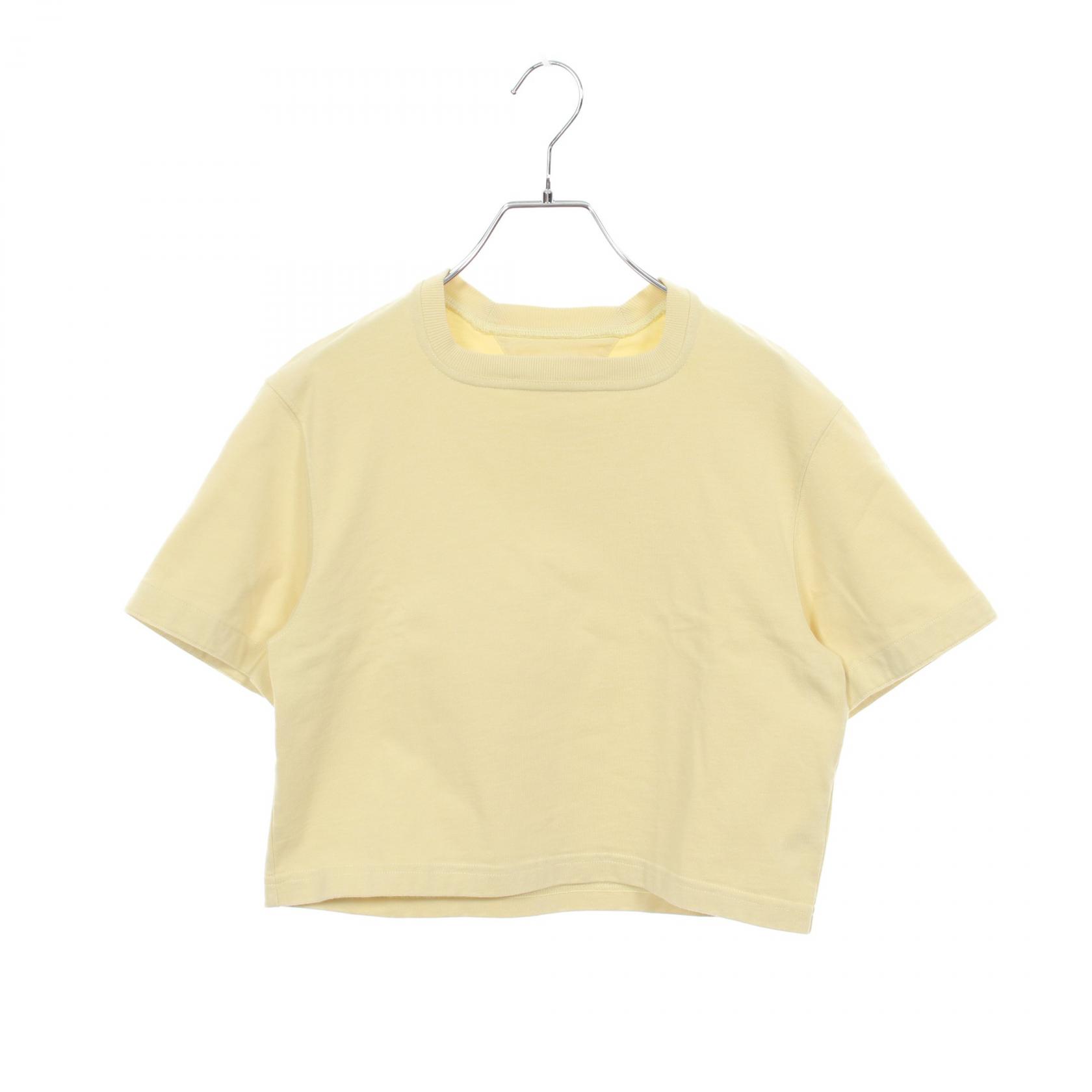 ≪2千円OFFクーポン 7/19 20時~7/26 9:59≫ボッテガヴェネタ BOTTEGA VENETA ヘビージャージー スクエアネック 半袖Tシャツ 衣料品 トップス コットン レディース イエロー系 744235 【中古】|Mike Museum