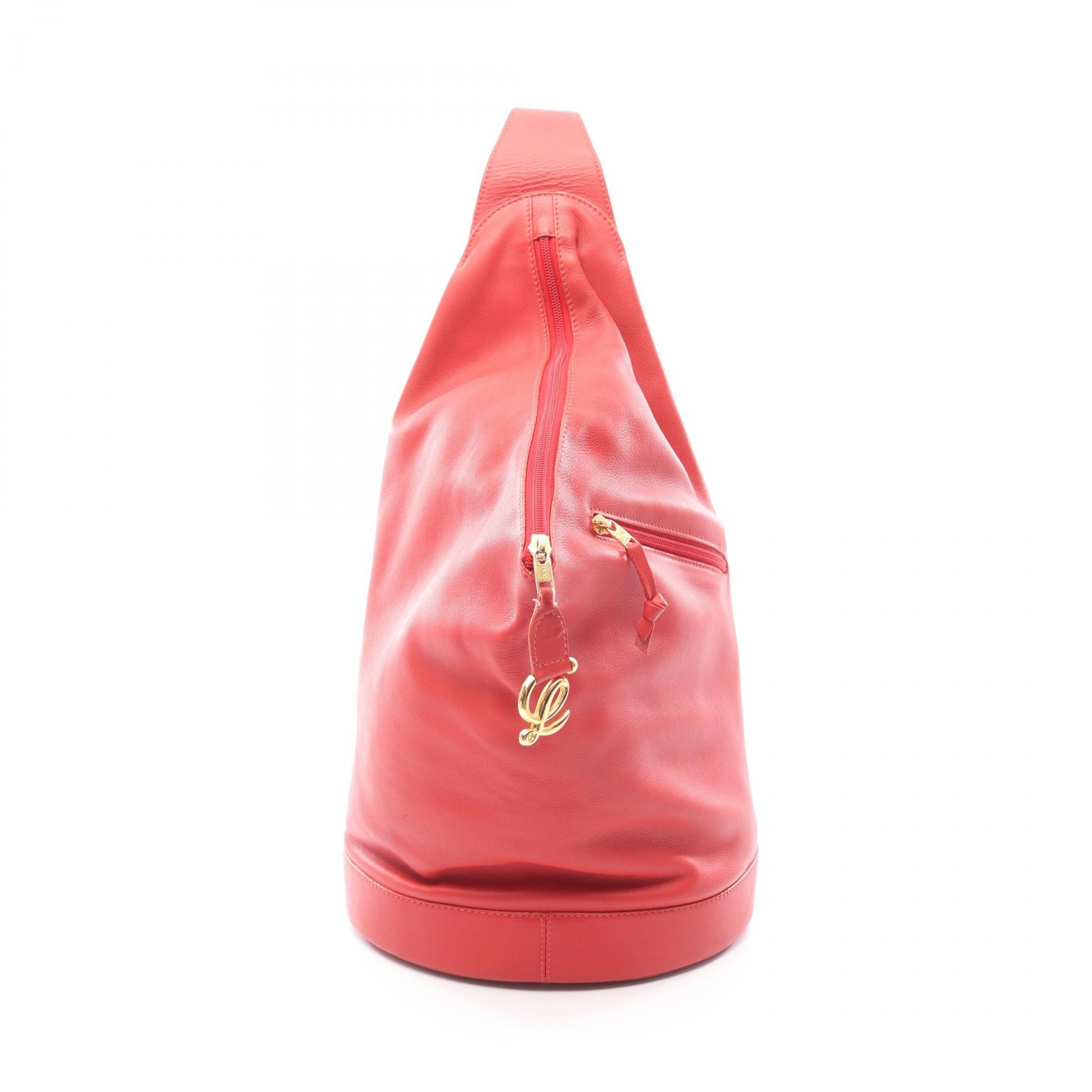 【20%OFFクーポン対象】ロエベ LOEWE アントン リュックサック バックパック バッグ レザー レディース レッド系 【中古】