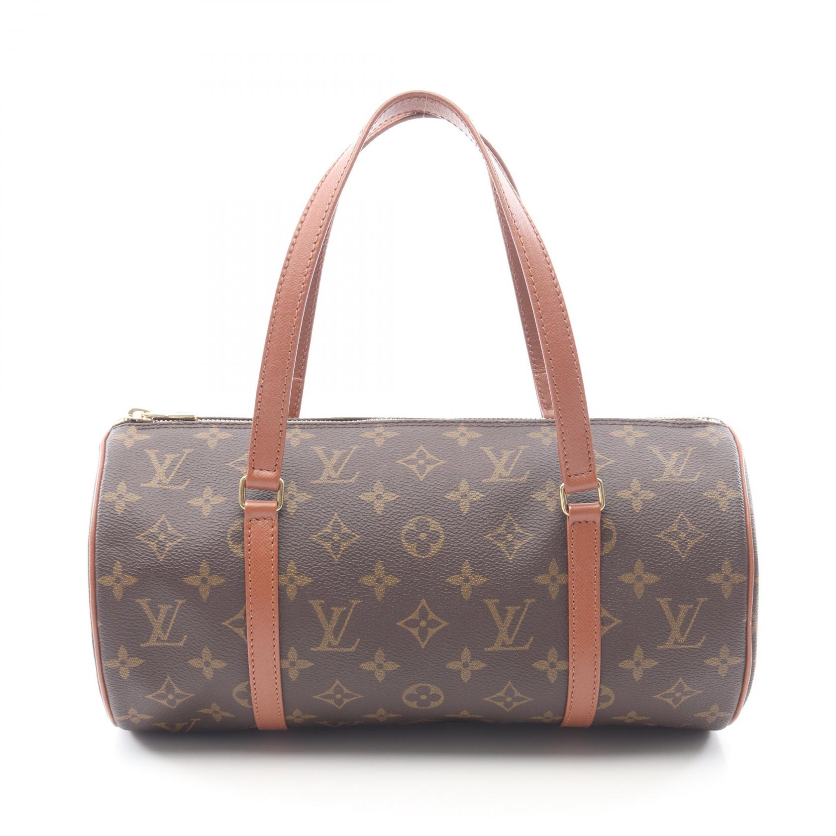 【15%OFFクーポン対象】ルイ・ヴィトン LOUIS VUITTON パピヨン30 旧型 ハンドバッグ バッグ PVCコーティングキャンバス レザー モノグラム レディース ブラウン系 M51365 【中古】