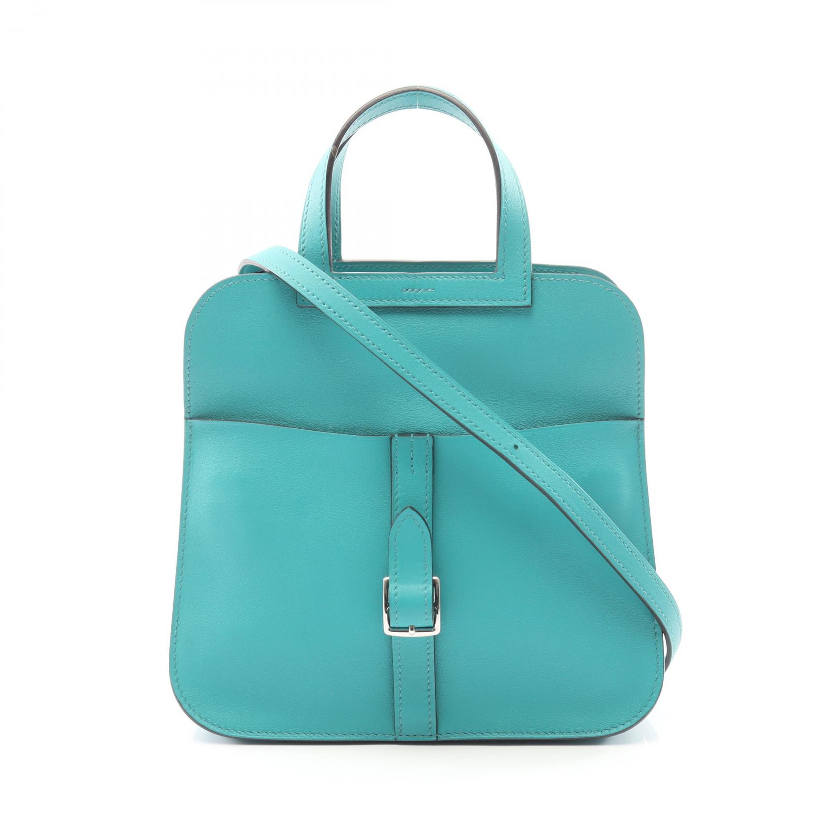 ≪10%OFFクーポン 7/19 20時~7/26 9:59≫エルメス HERMES アルザン ミニ ハンドバッグ バッグ レザー ヴォースイフト レディース グリーン系 【中古】|Mike Museum