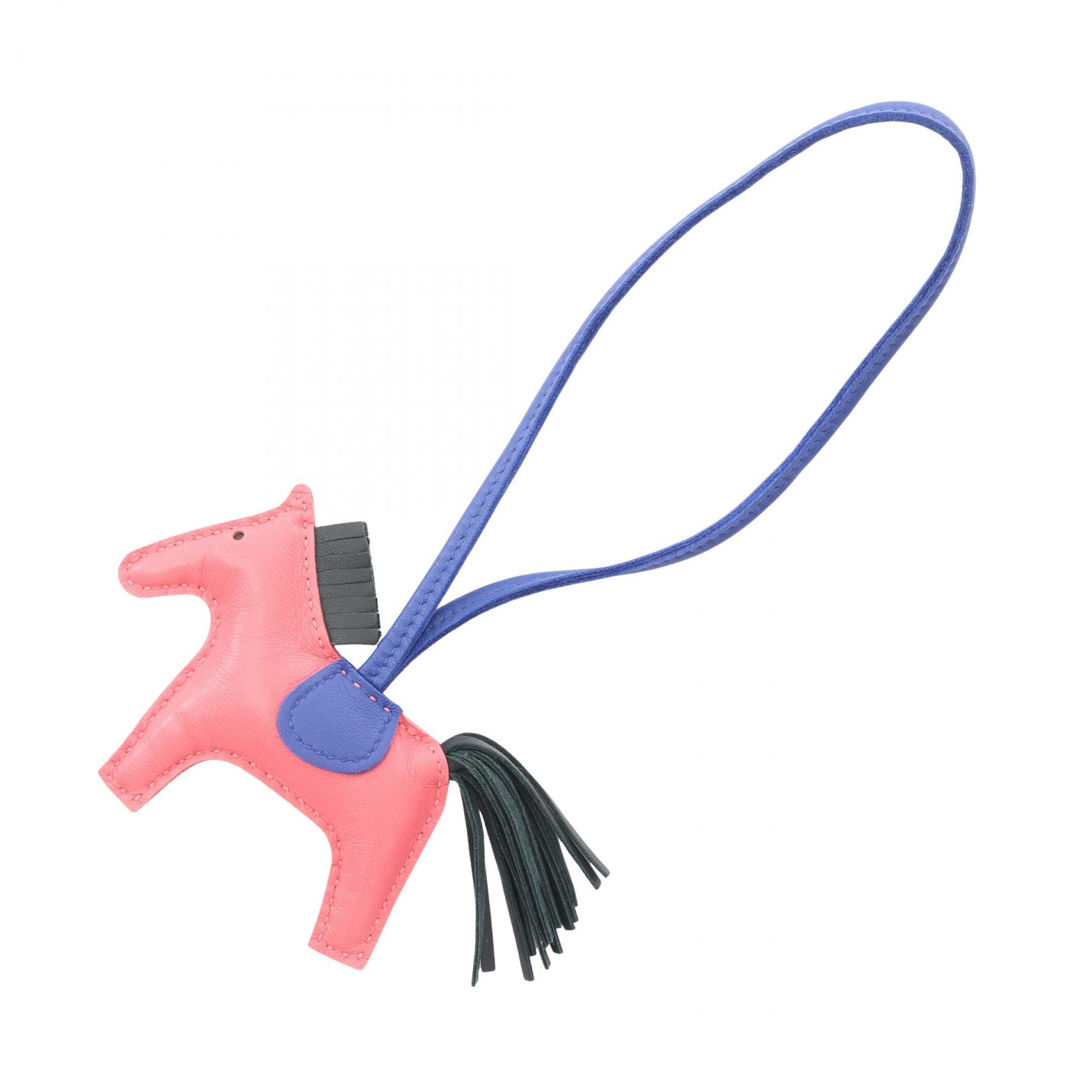 【SALE／5千円OFFクーポン】エルメス HERMES ロデオPM チャーム アクセサリー レザー アニョーミロ アニョーミロ レディース ピンク系 / ブルー系 / グリーン系/ブルーエレクトリック/ヴェールシプレス 【中古】